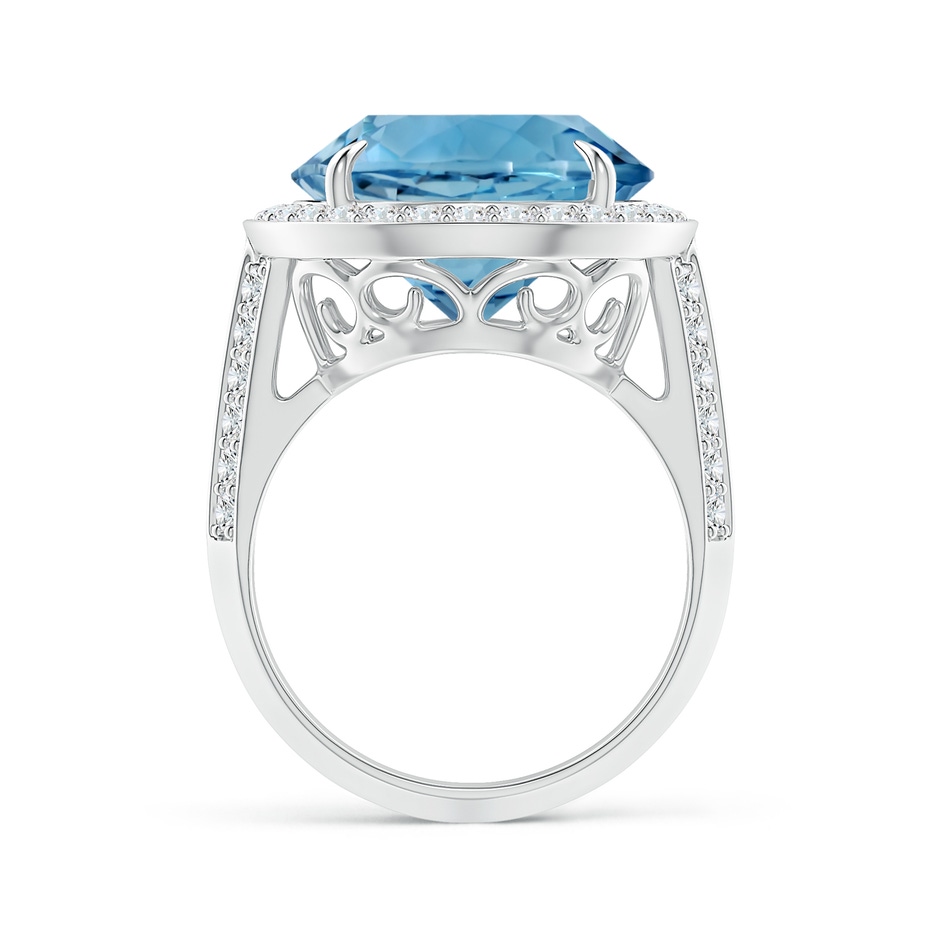 14.00-14.07x8.50mm AAAA Classic GIA Certified Sky Blue Topaz Halo Ring with Diamonds in White Gold side 399