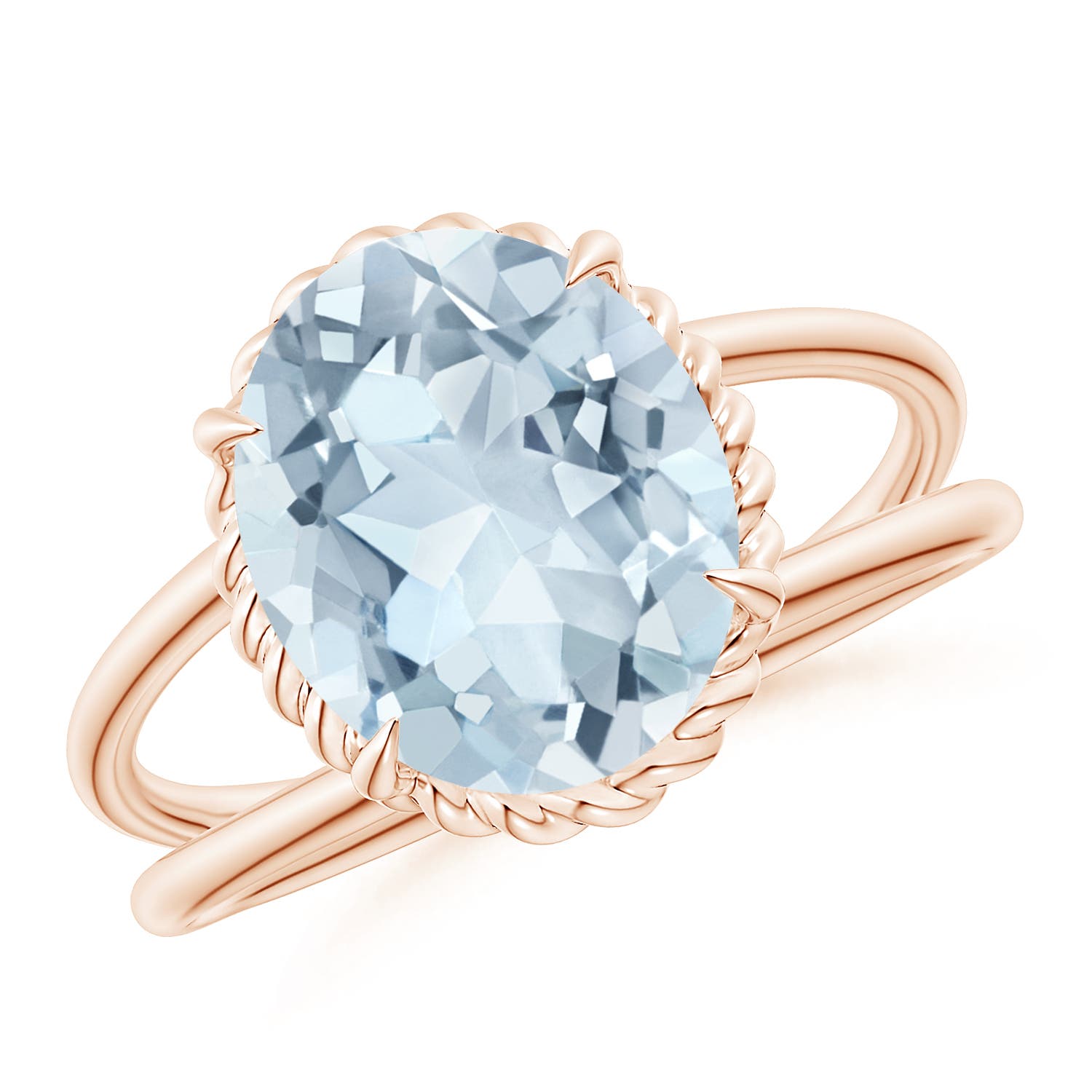 A - Aquamarine / 3 CT / 14 KT Rose Gold