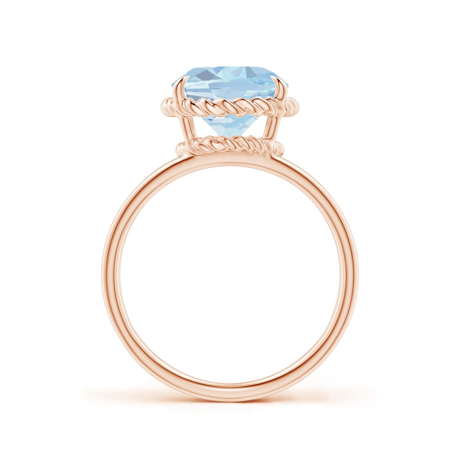 A - Aquamarine / 3 CT / 14 KT Rose Gold