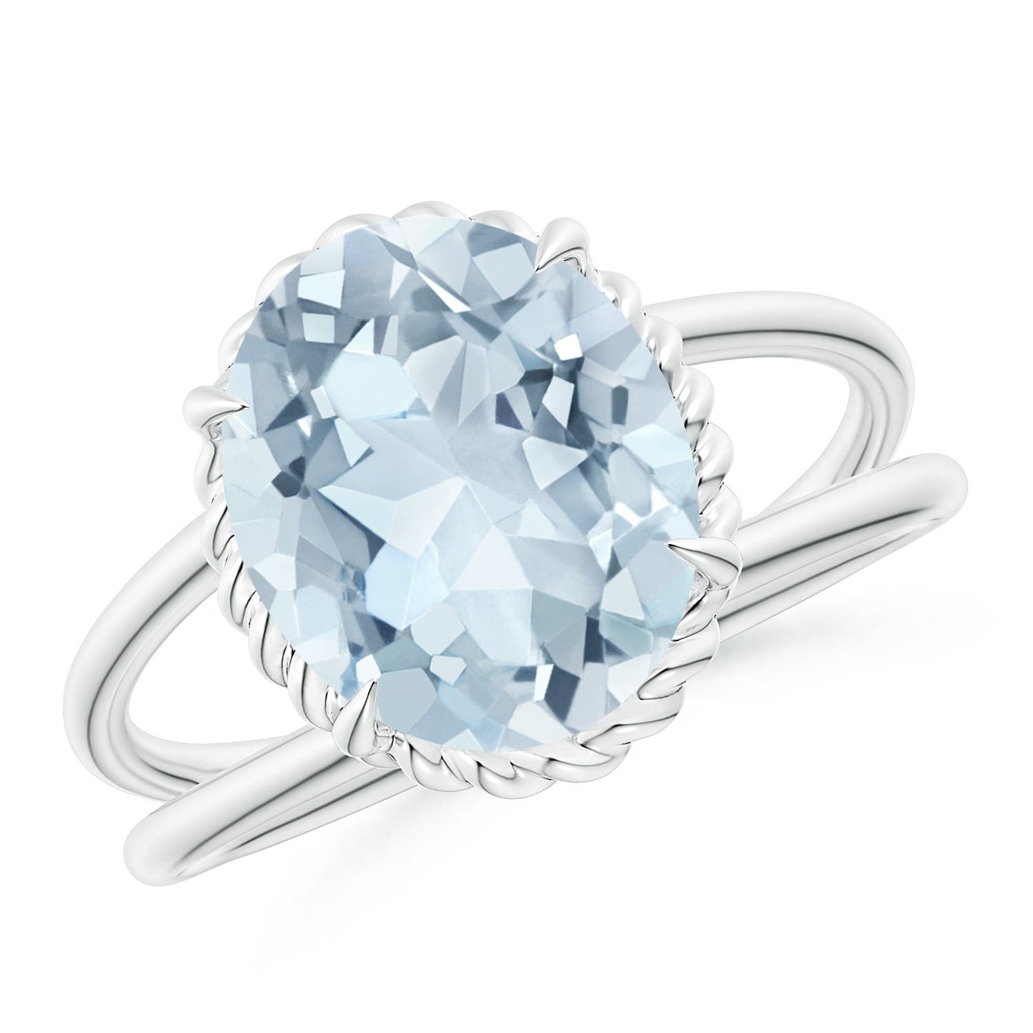 A - Aquamarine / 3 CT / 14 KT White Gold