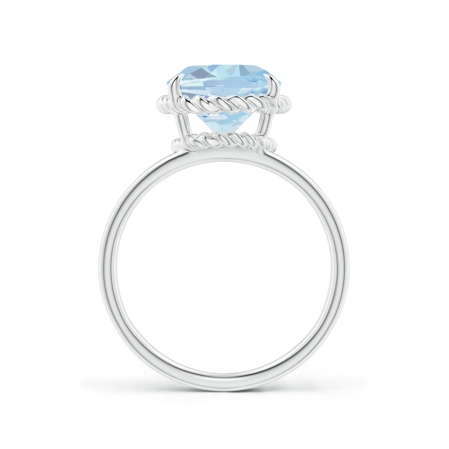 A - Aquamarine / 3 CT / 14 KT White Gold