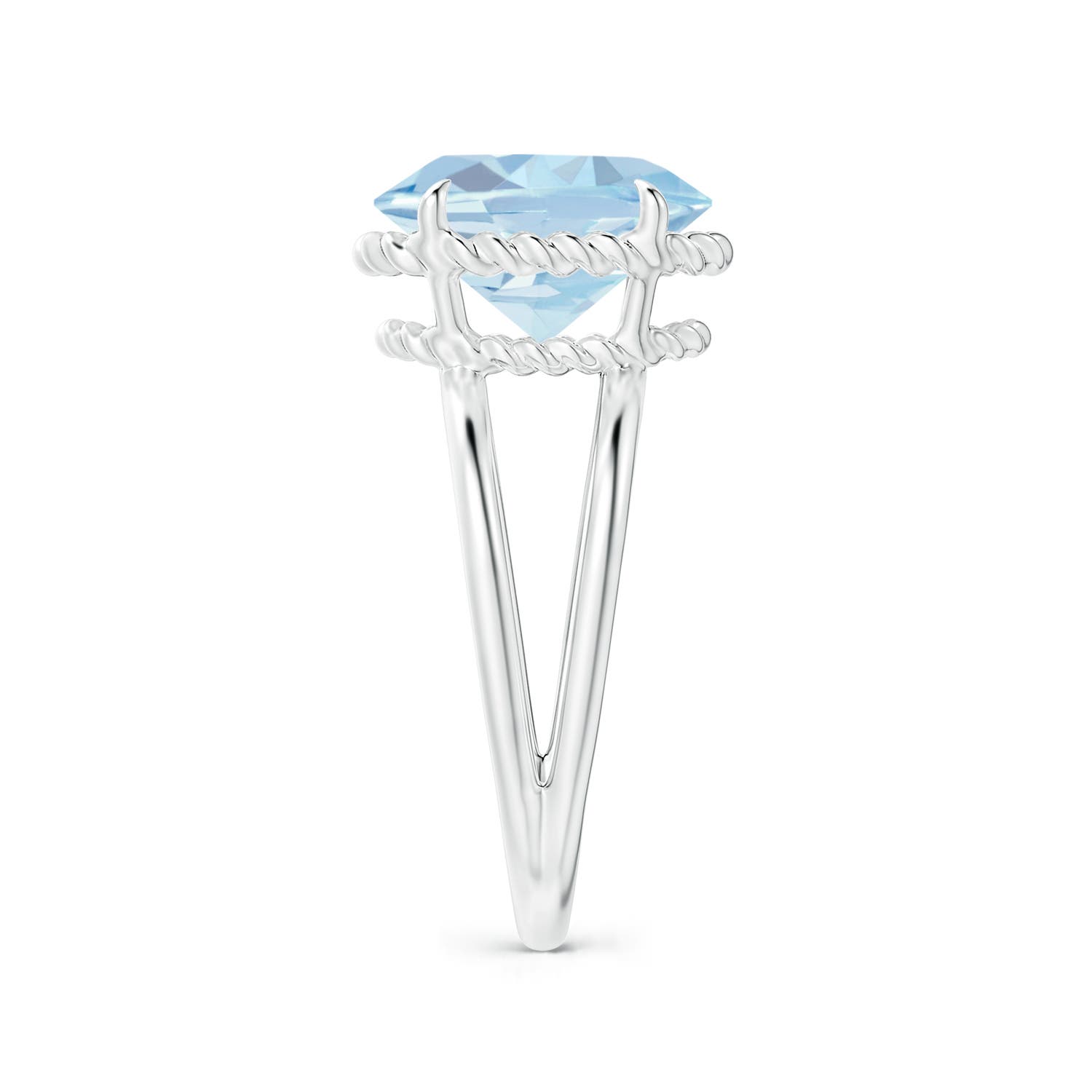 A - Aquamarine / 3 CT / 14 KT White Gold