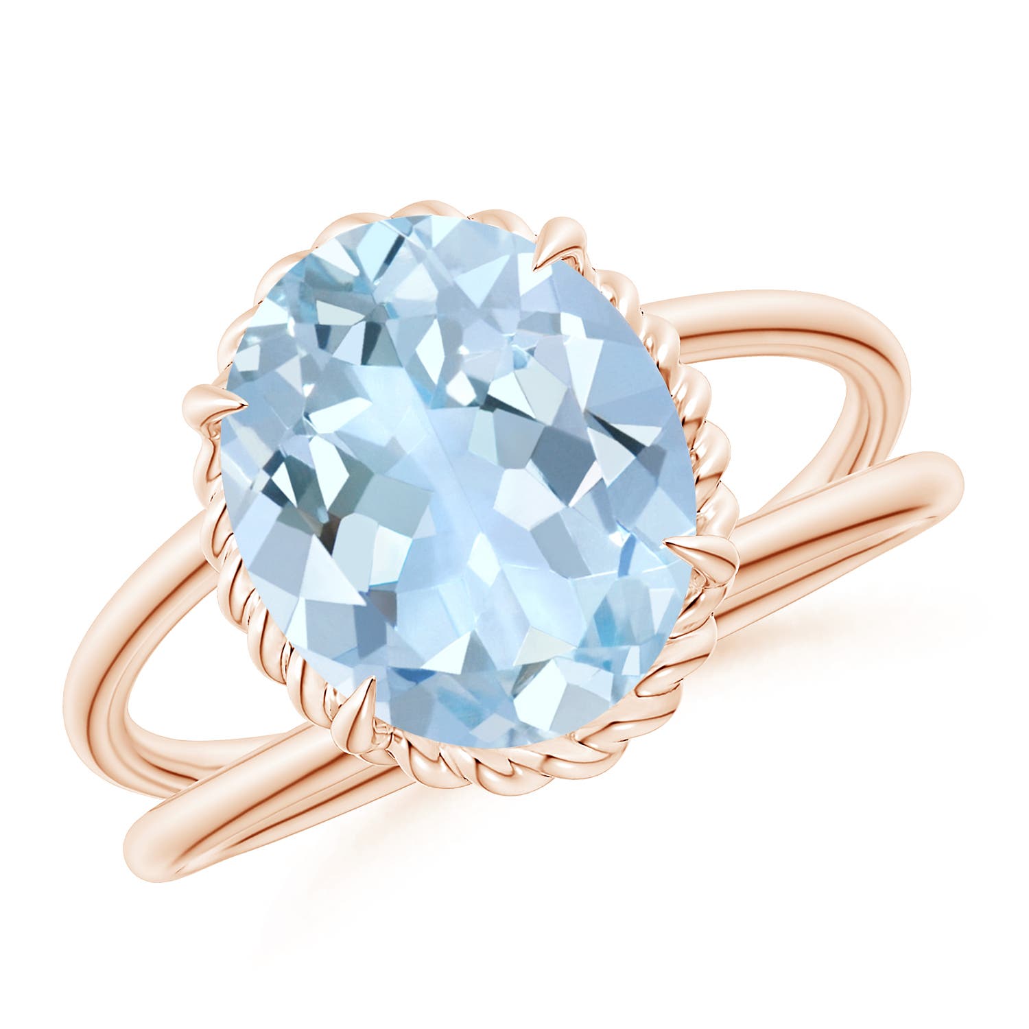 AA - Aquamarine / 3 CT / 14 KT Rose Gold