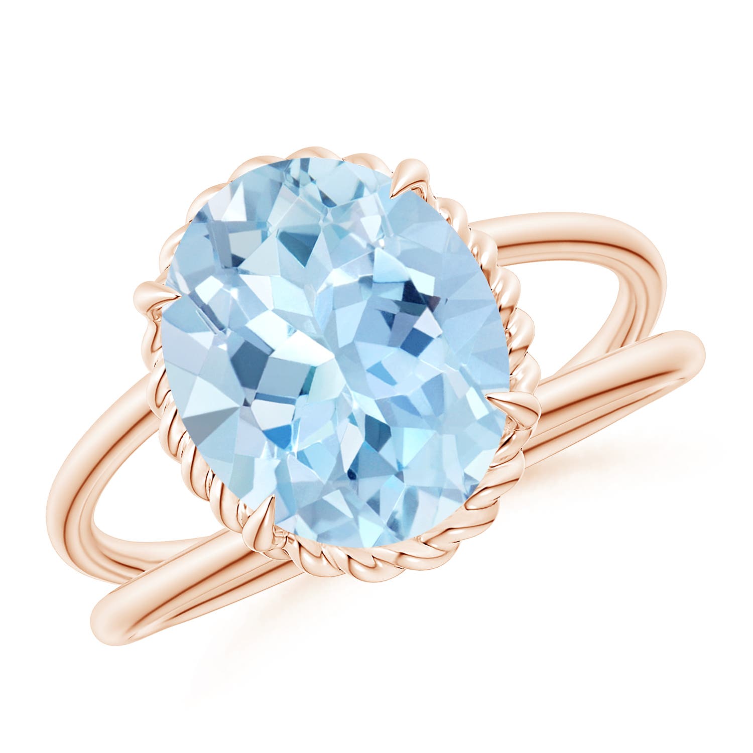 AAA - Aquamarine / 3 CT / 14 KT Rose Gold