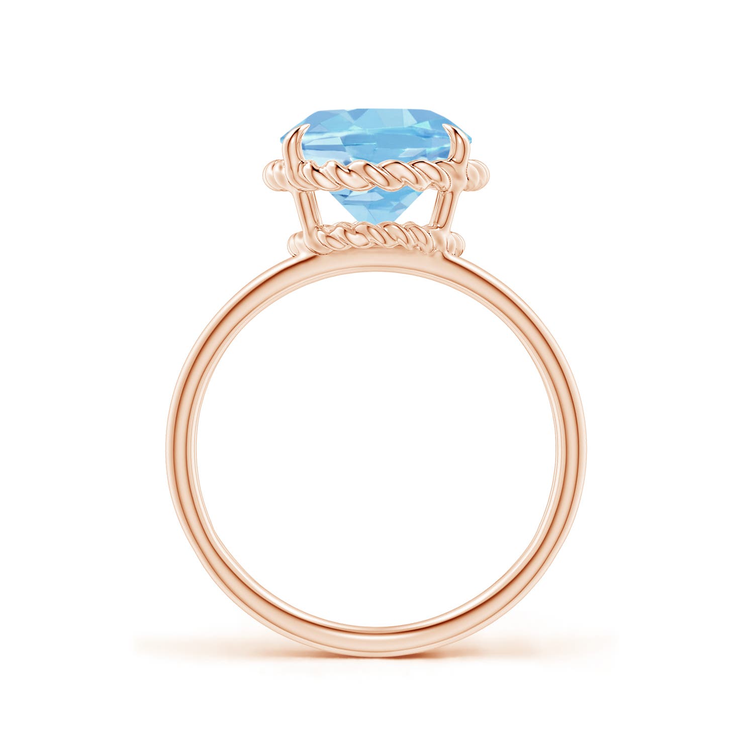 AAAA - Aquamarine / 3 CT / 14 KT Rose Gold