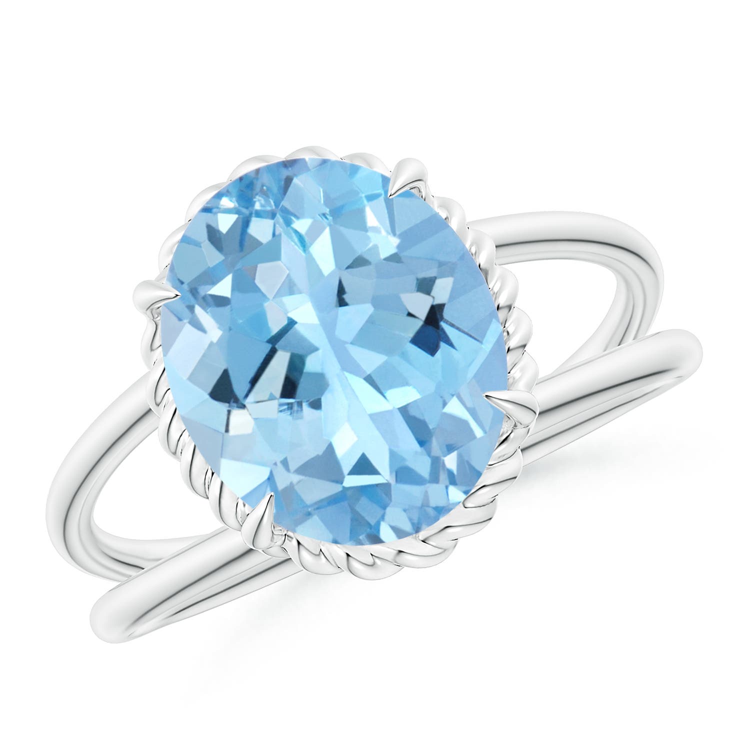 AAAA - Aquamarine / 3 CT / 14 KT White Gold