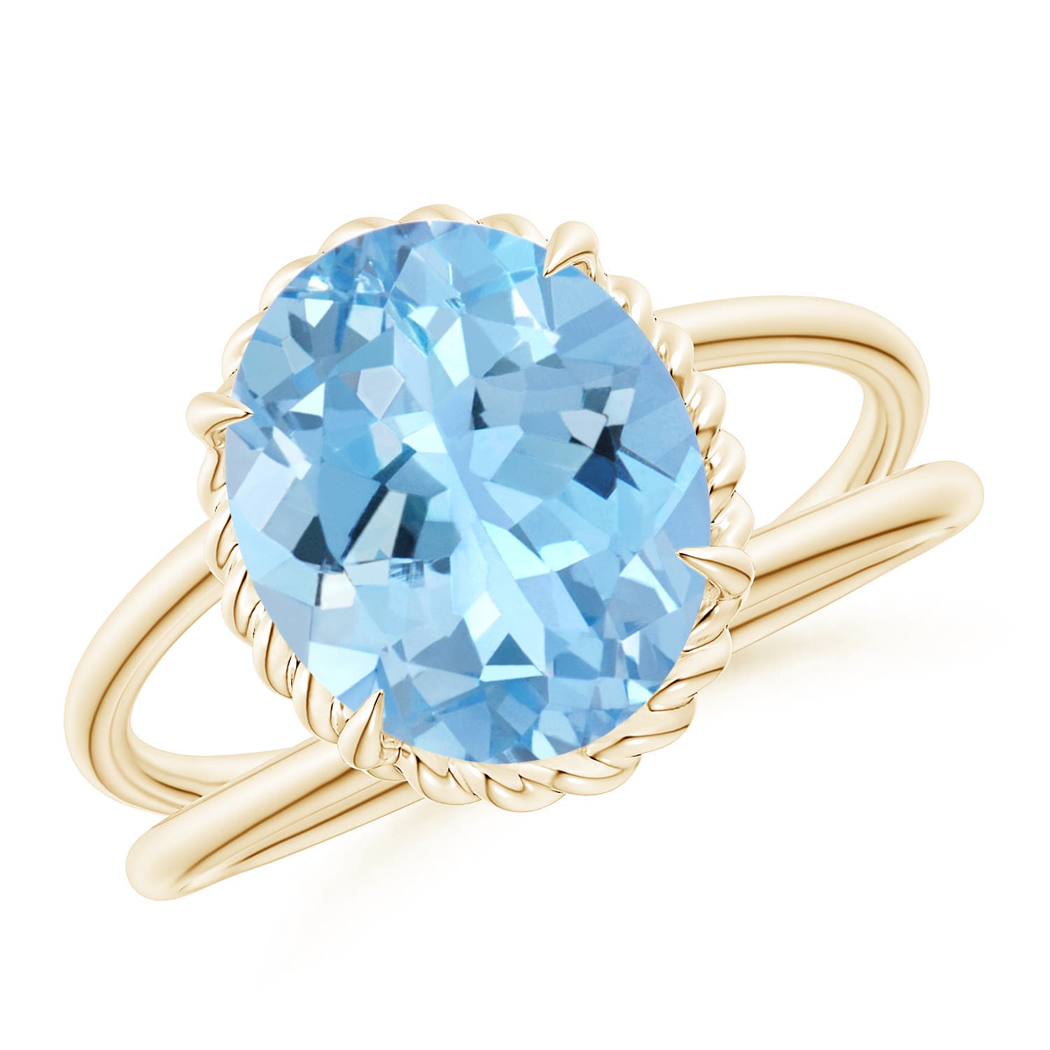 AAAA - Aquamarine / 3 CT / 14 KT Yellow Gold