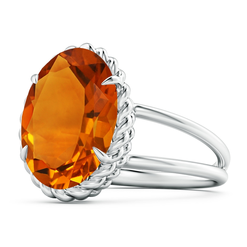 12.01x9.97x6.70mm AAAA GIA Certified Oval Citrine Split Shank Ring in White Gold Side 199