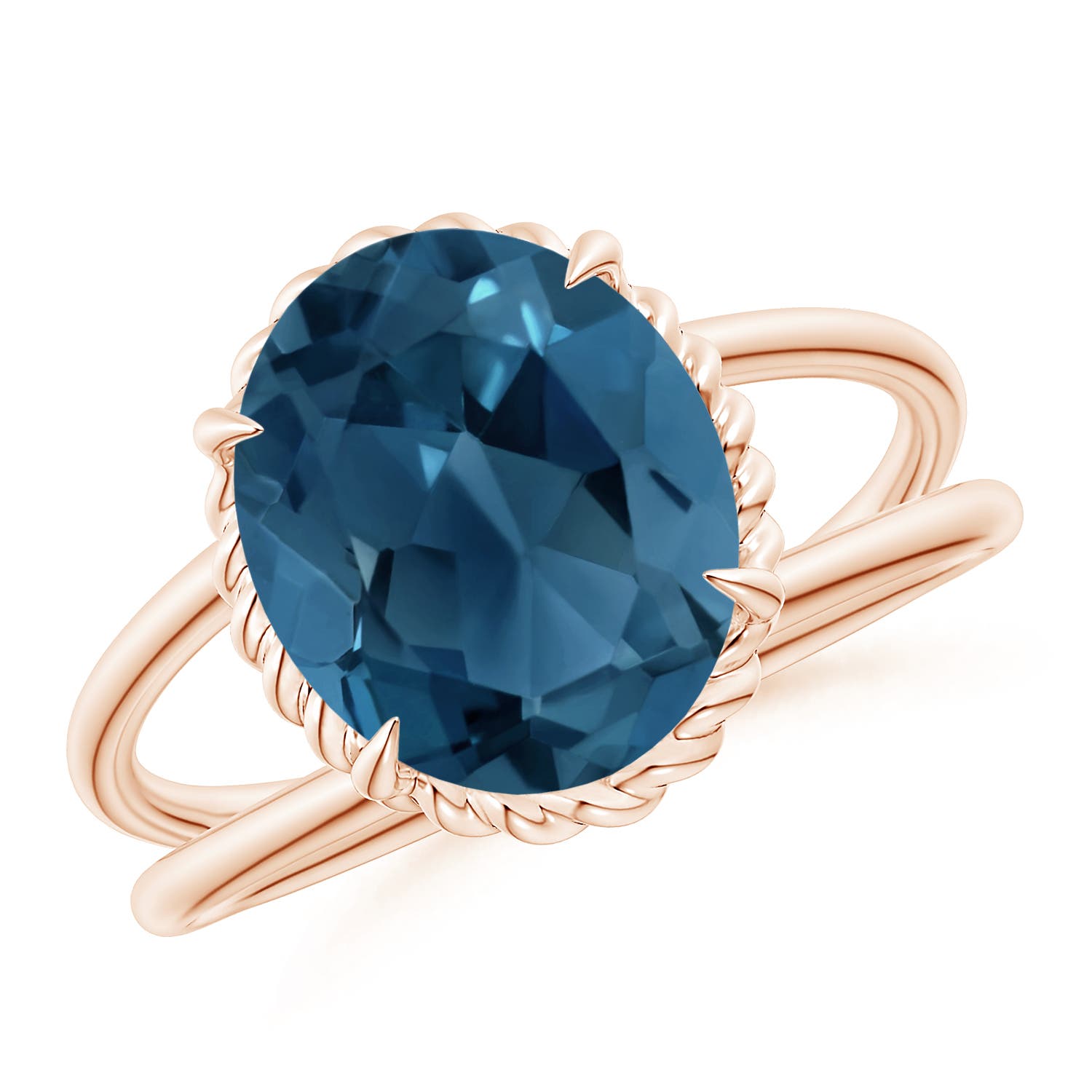 AA - London Blue Topaz / 4.7 CT / 14 KT Rose Gold