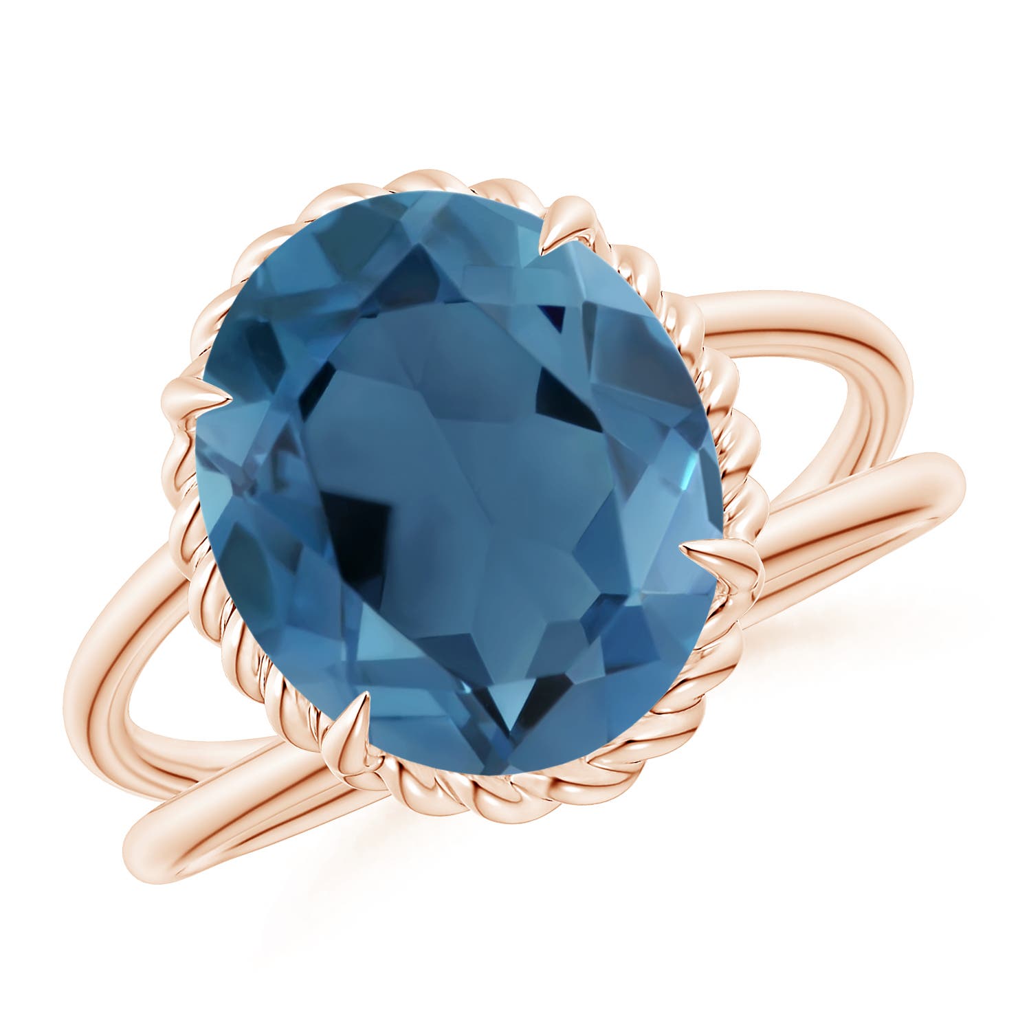 A - London Blue Topaz / 5.6 CT / 14 KT Rose Gold