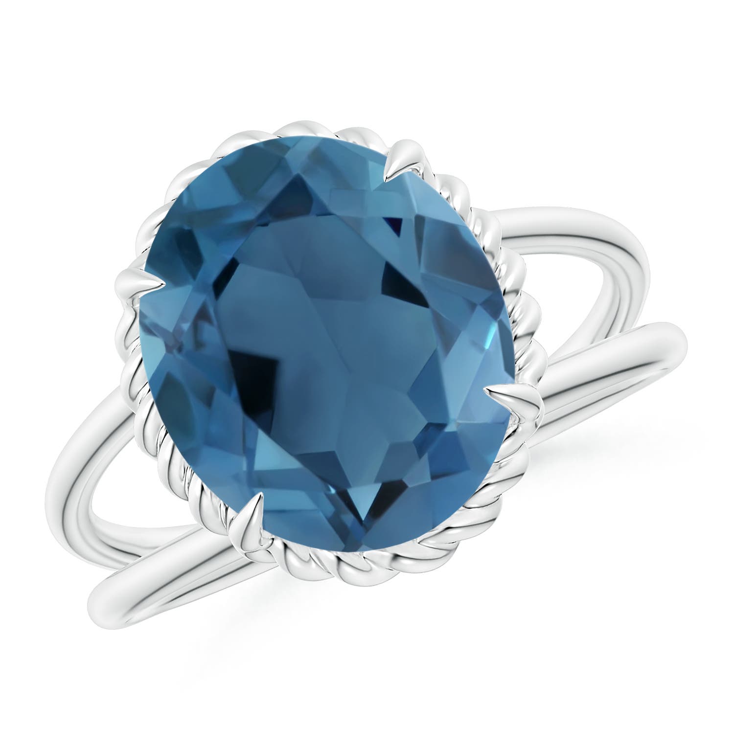 A - London Blue Topaz / 5.6 CT / 14 KT White Gold