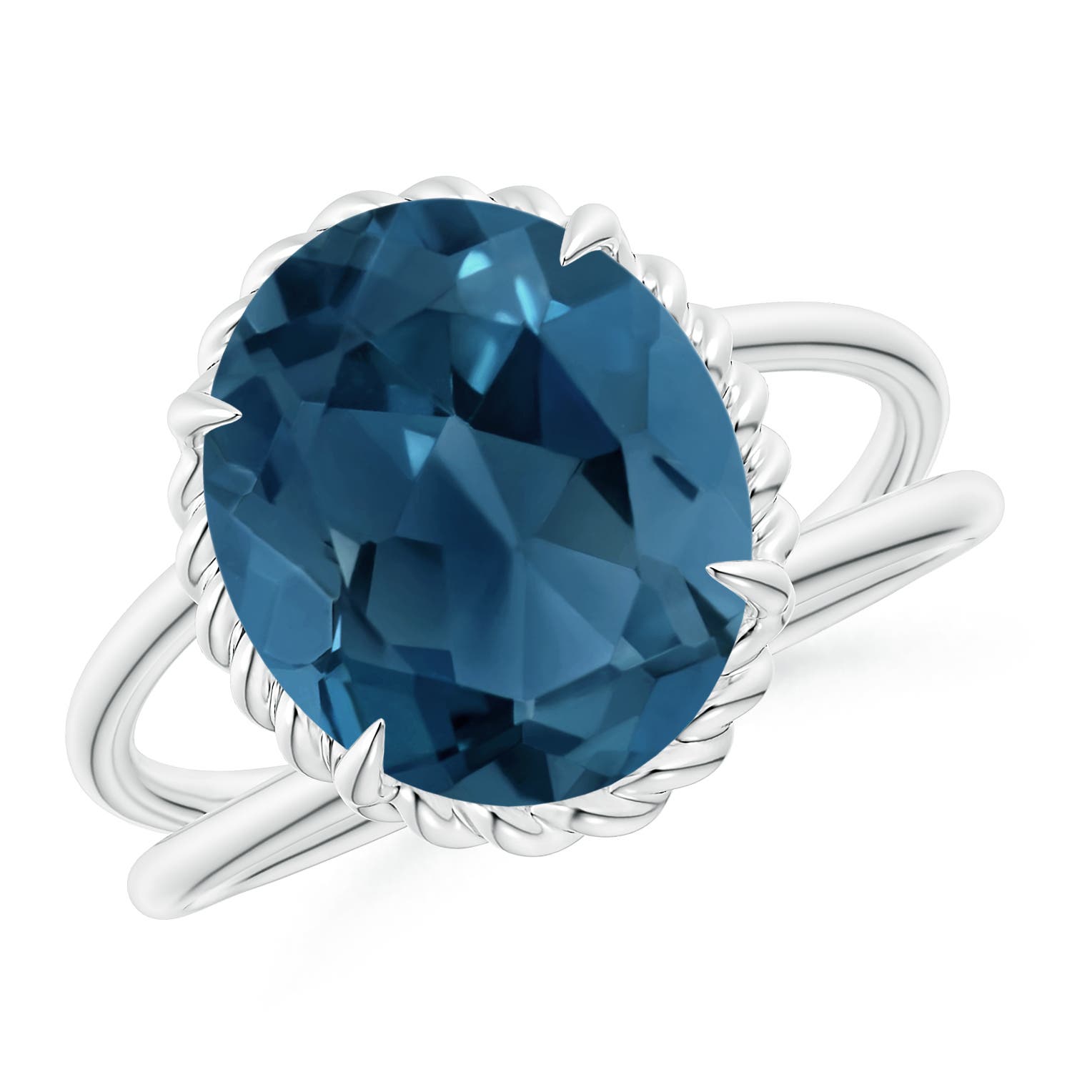 AA - London Blue Topaz / 5.6 CT / 14 KT White Gold