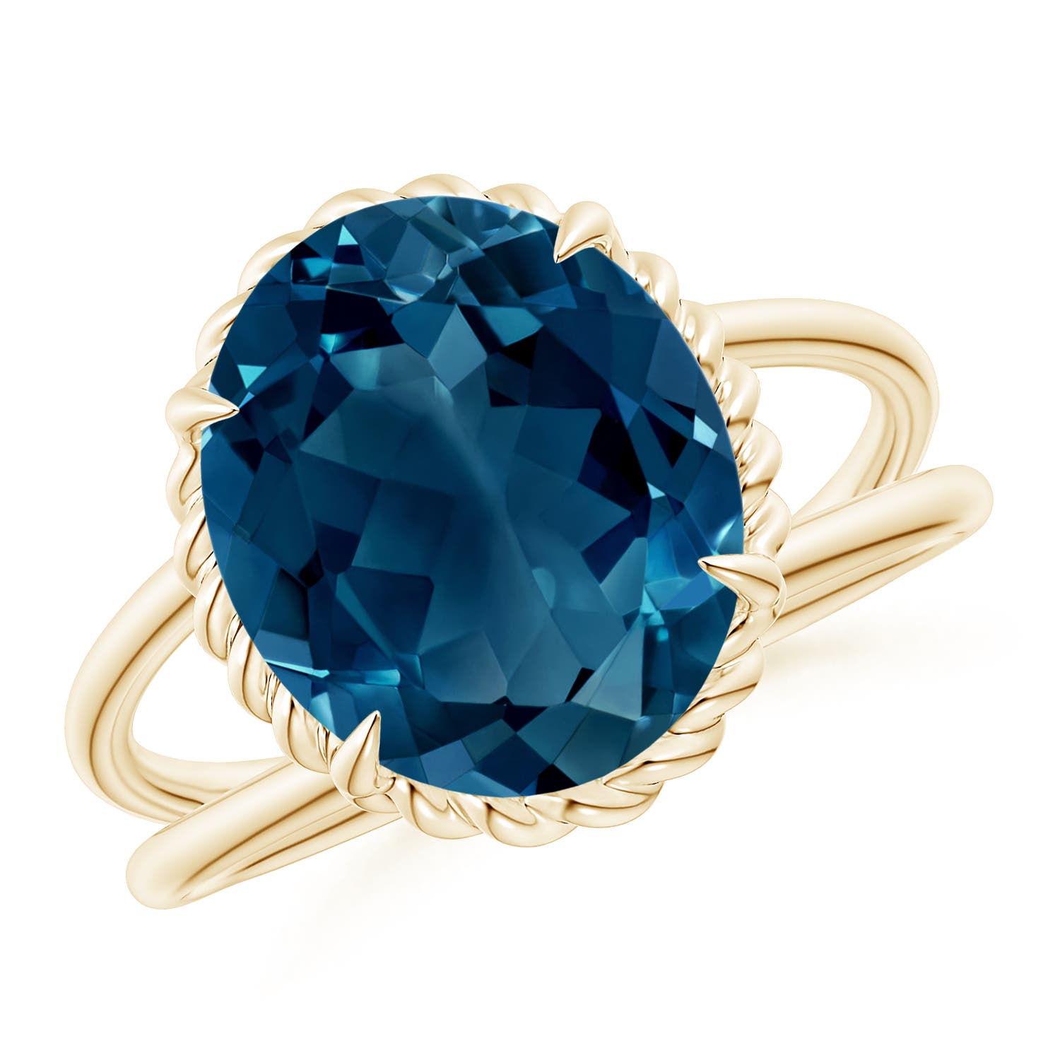 AAAA - London Blue Topaz / 5.6 CT / 14 KT Yellow Gold