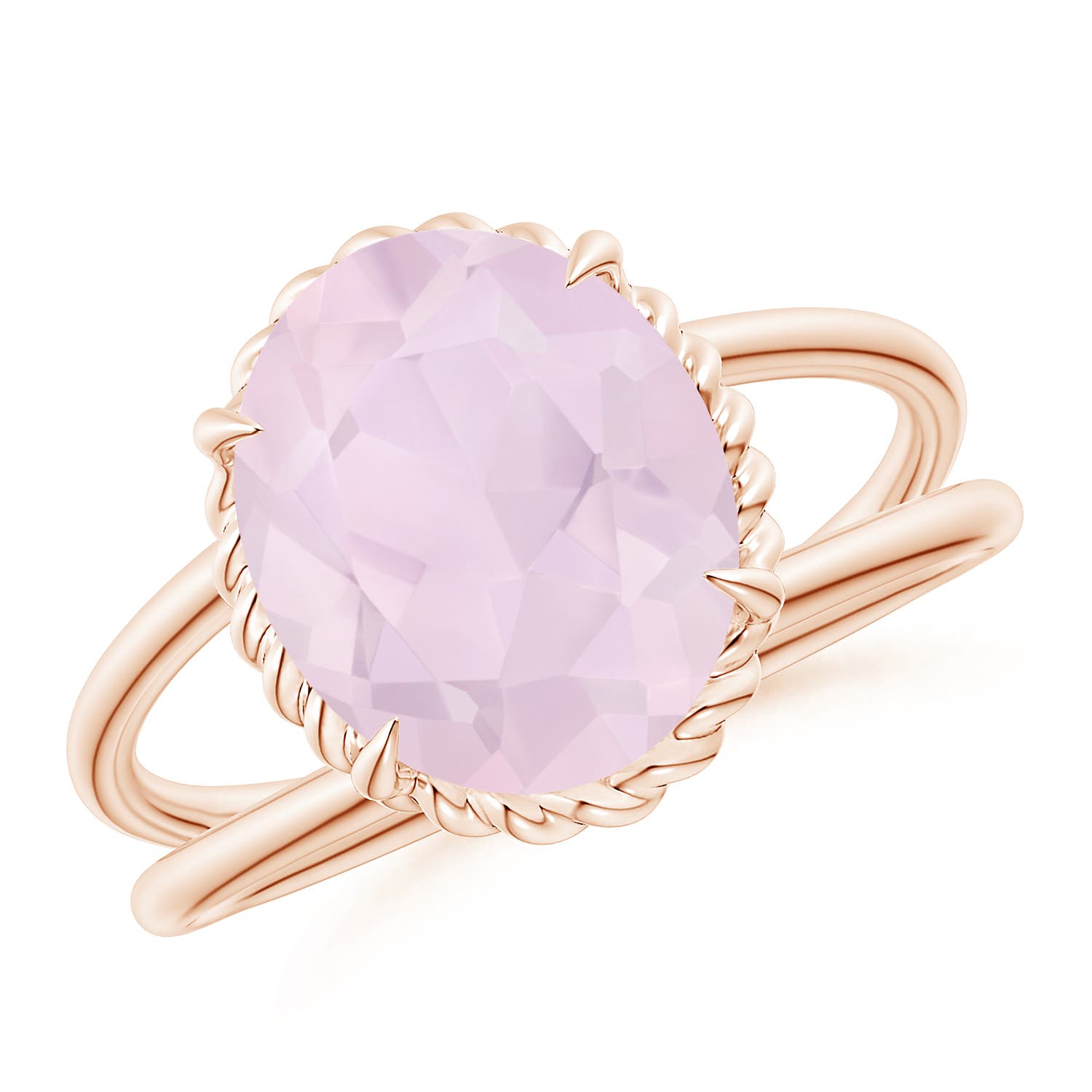 A - Rose Quartz / 3.25 CT / 14 KT Rose Gold