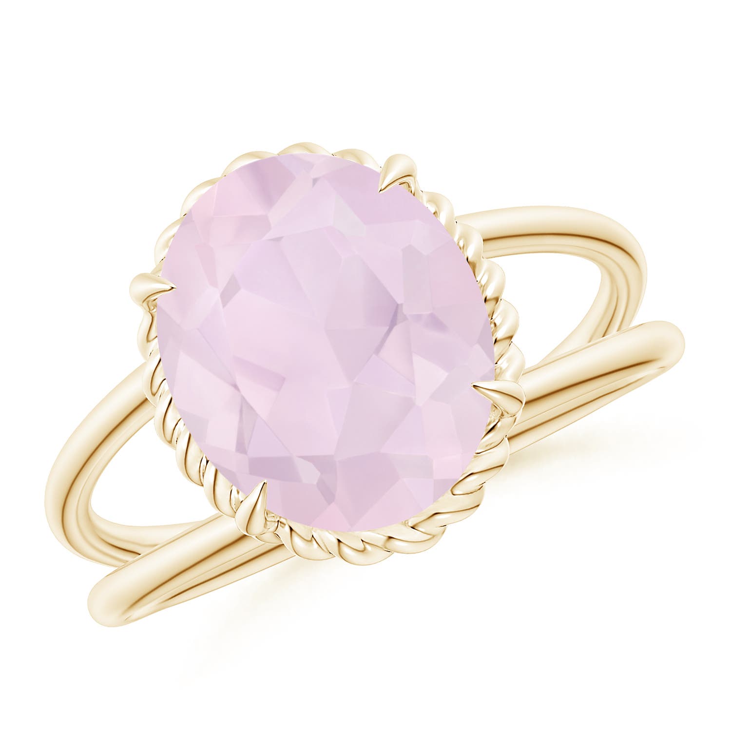 A - Rose Quartz / 3.25 CT / 14 KT Yellow Gold