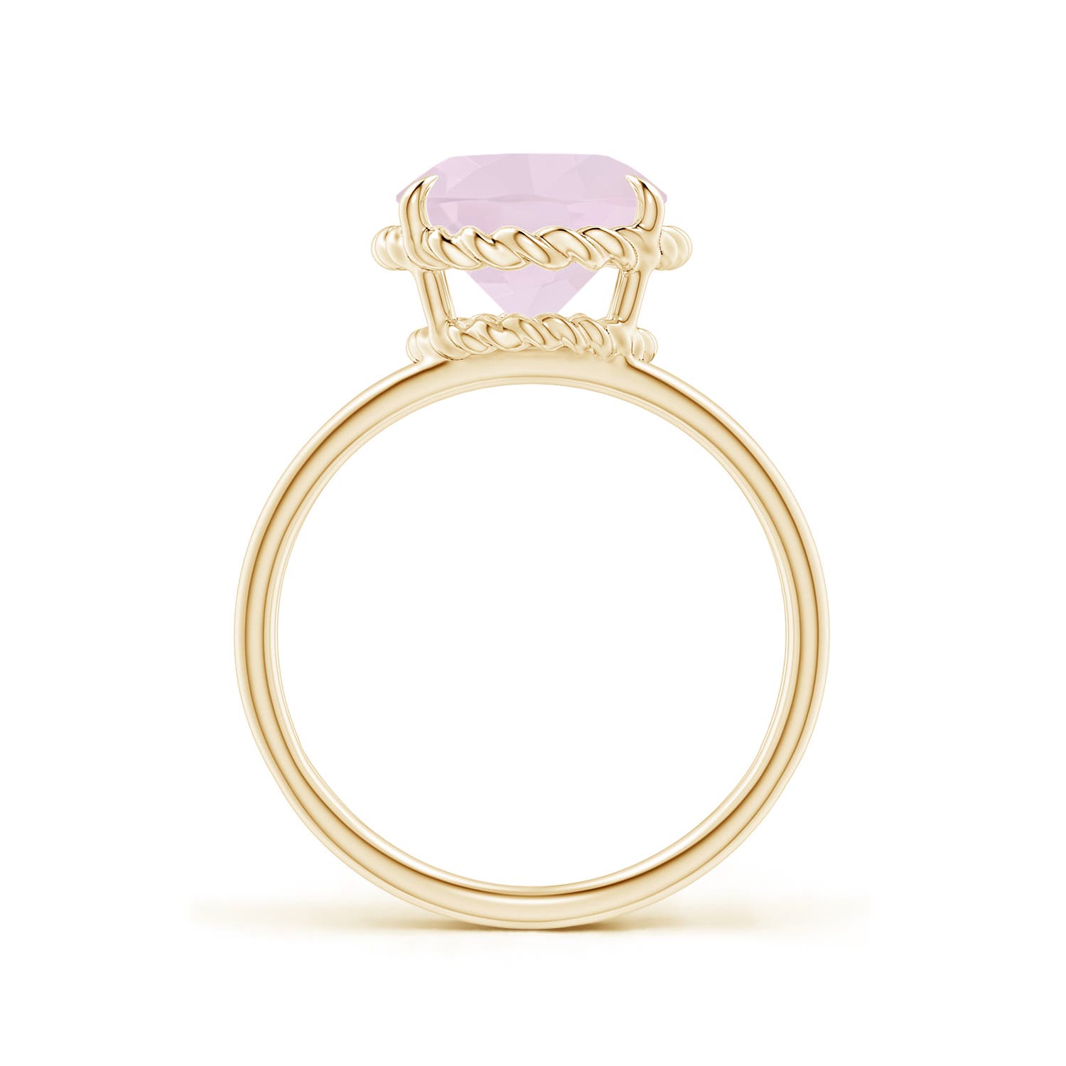 A - Rose Quartz / 3.25 CT / 14 KT Yellow Gold