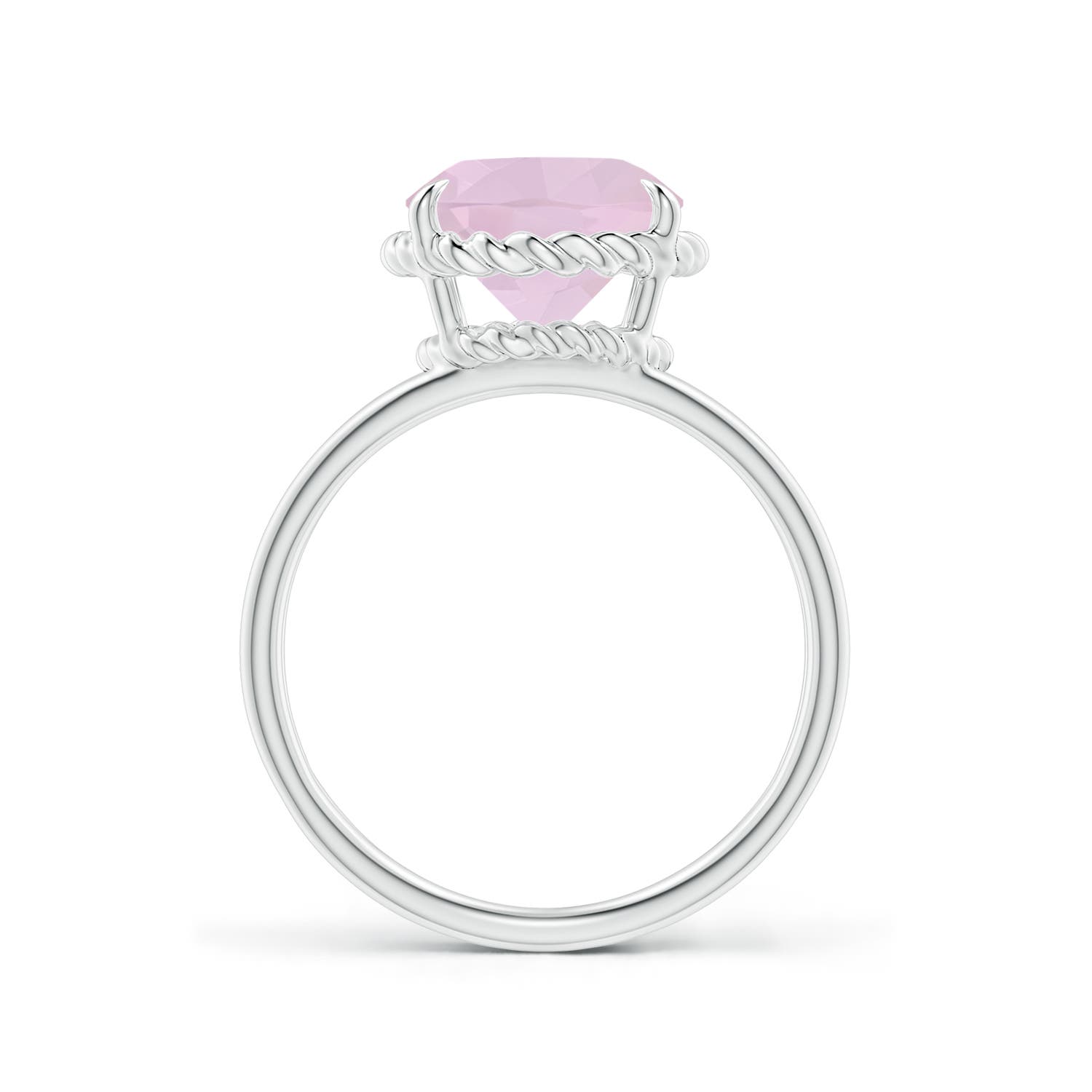 AA - Rose Quartz / 3.25 CT / 14 KT White Gold