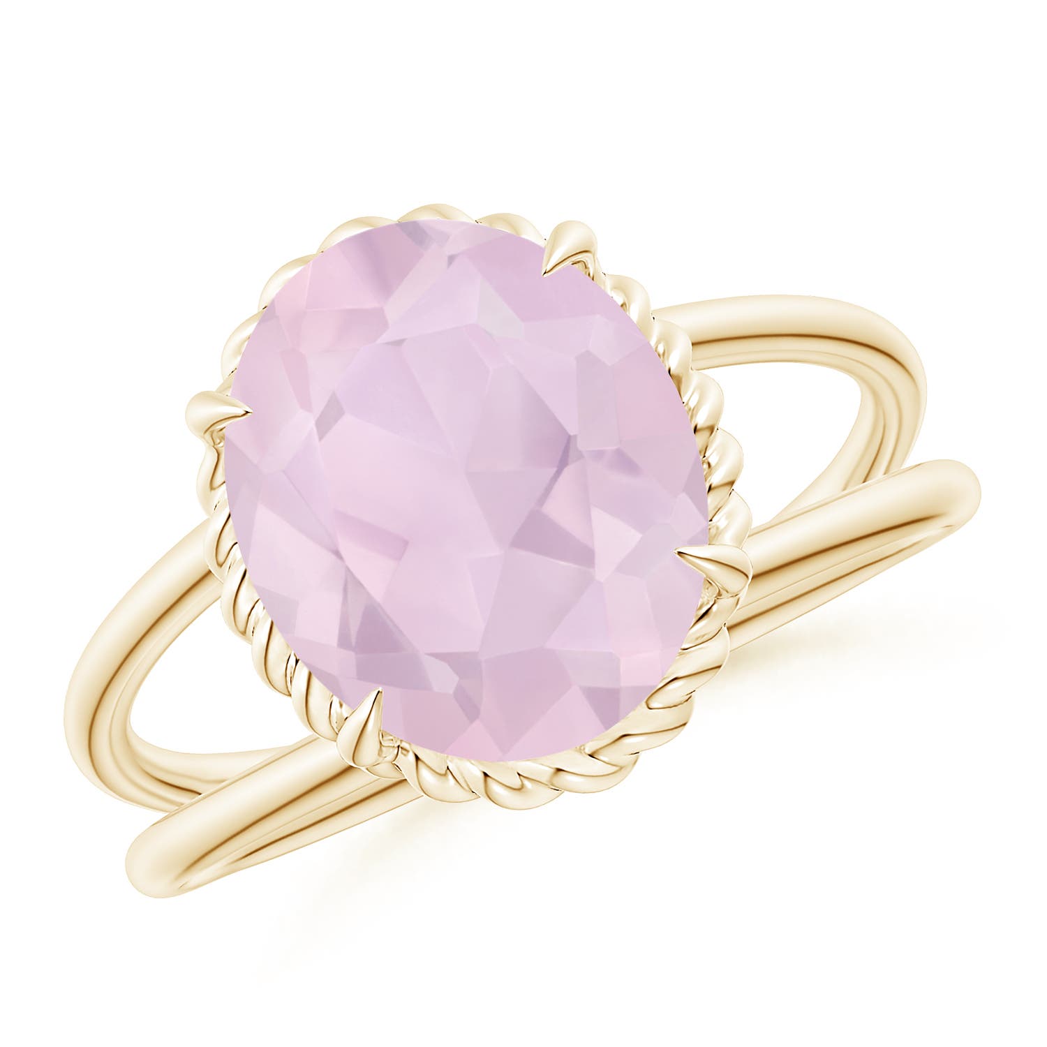 AA - Rose Quartz / 3.25 CT / 14 KT Yellow Gold