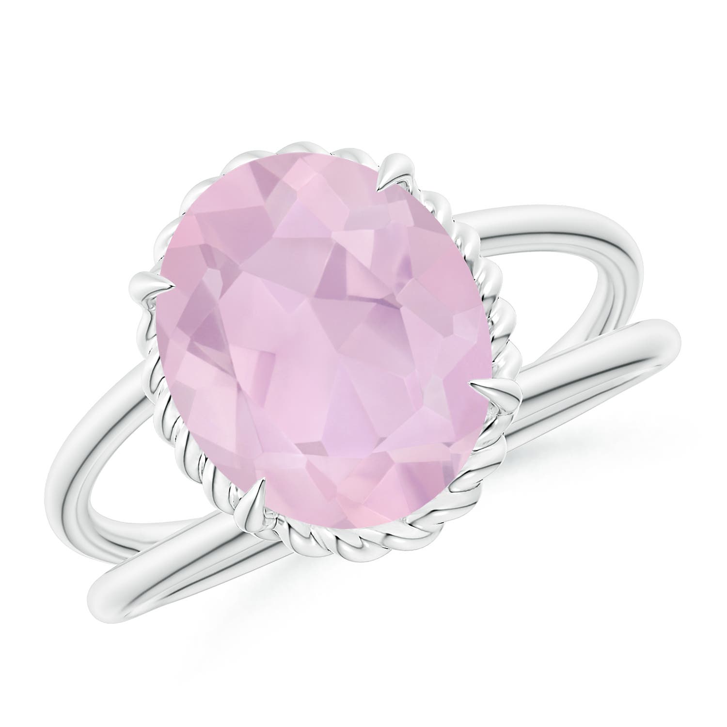 AAA - Rose Quartz / 3.25 CT / 14 KT White Gold