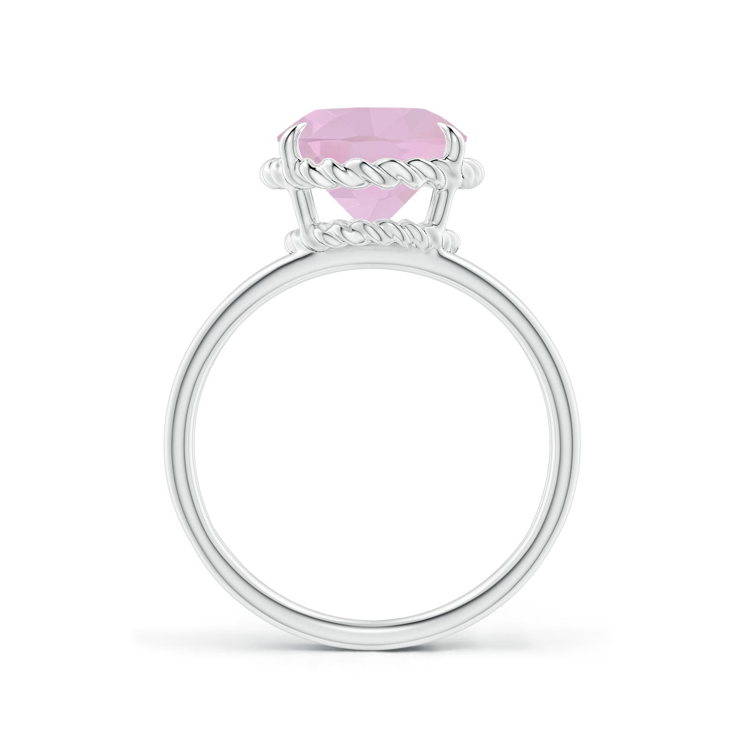 AAA - Rose Quartz / 3.25 CT / 14 KT White Gold