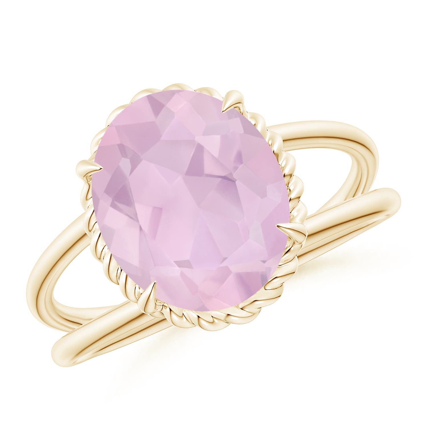 AAA - Rose Quartz / 3.25 CT / 14 KT Yellow Gold