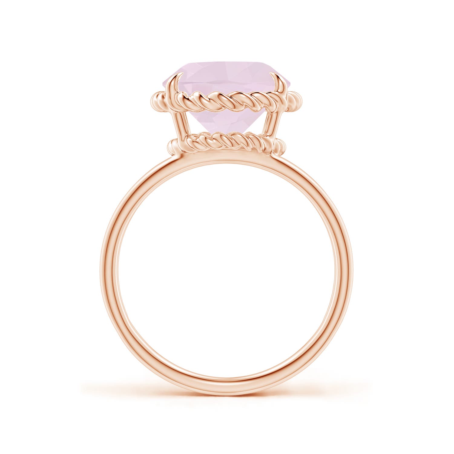 A - Rose Quartz / 3.8 CT / 14 KT Rose Gold