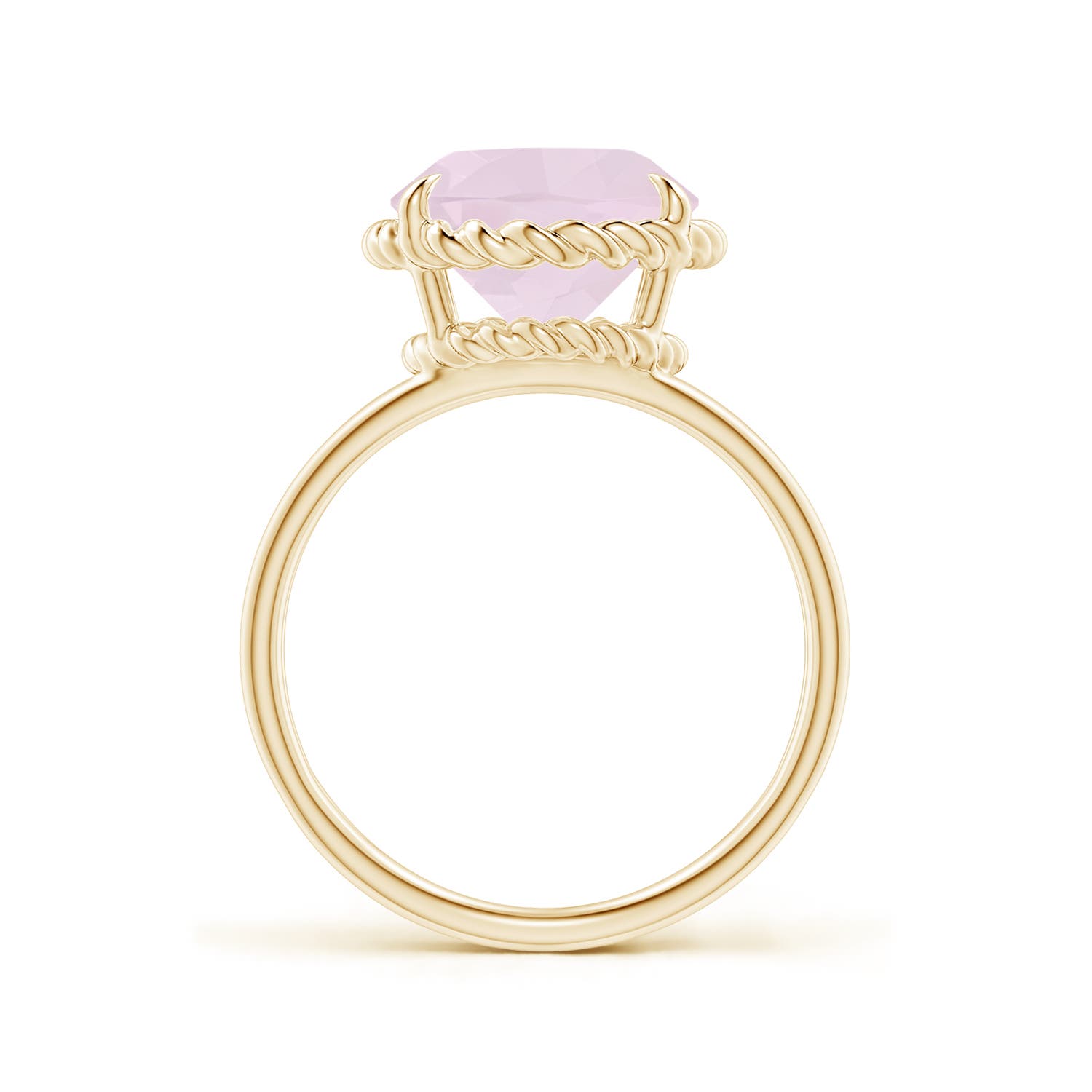 A - Rose Quartz / 3.8 CT / 14 KT Yellow Gold