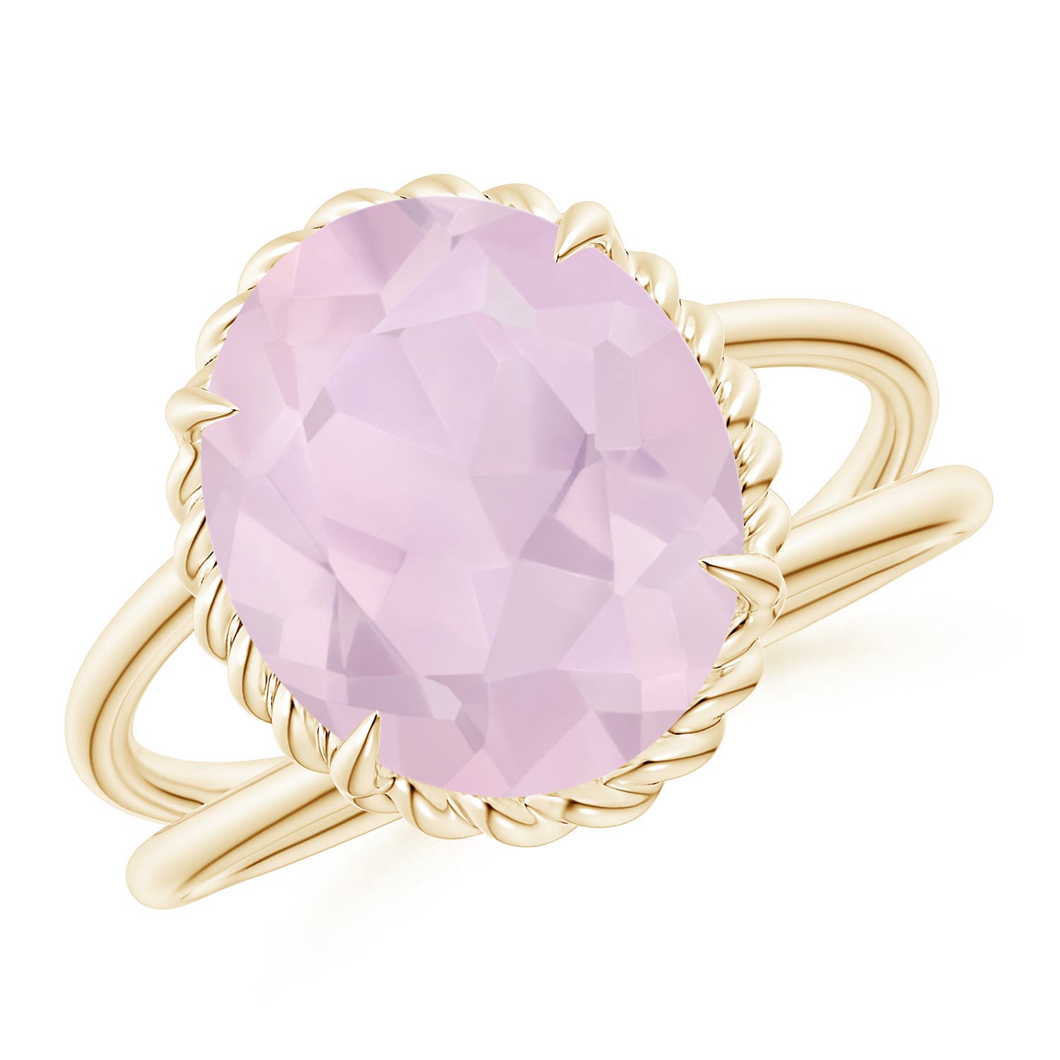 AA - Rose Quartz / 3.8 CT / 14 KT Yellow Gold