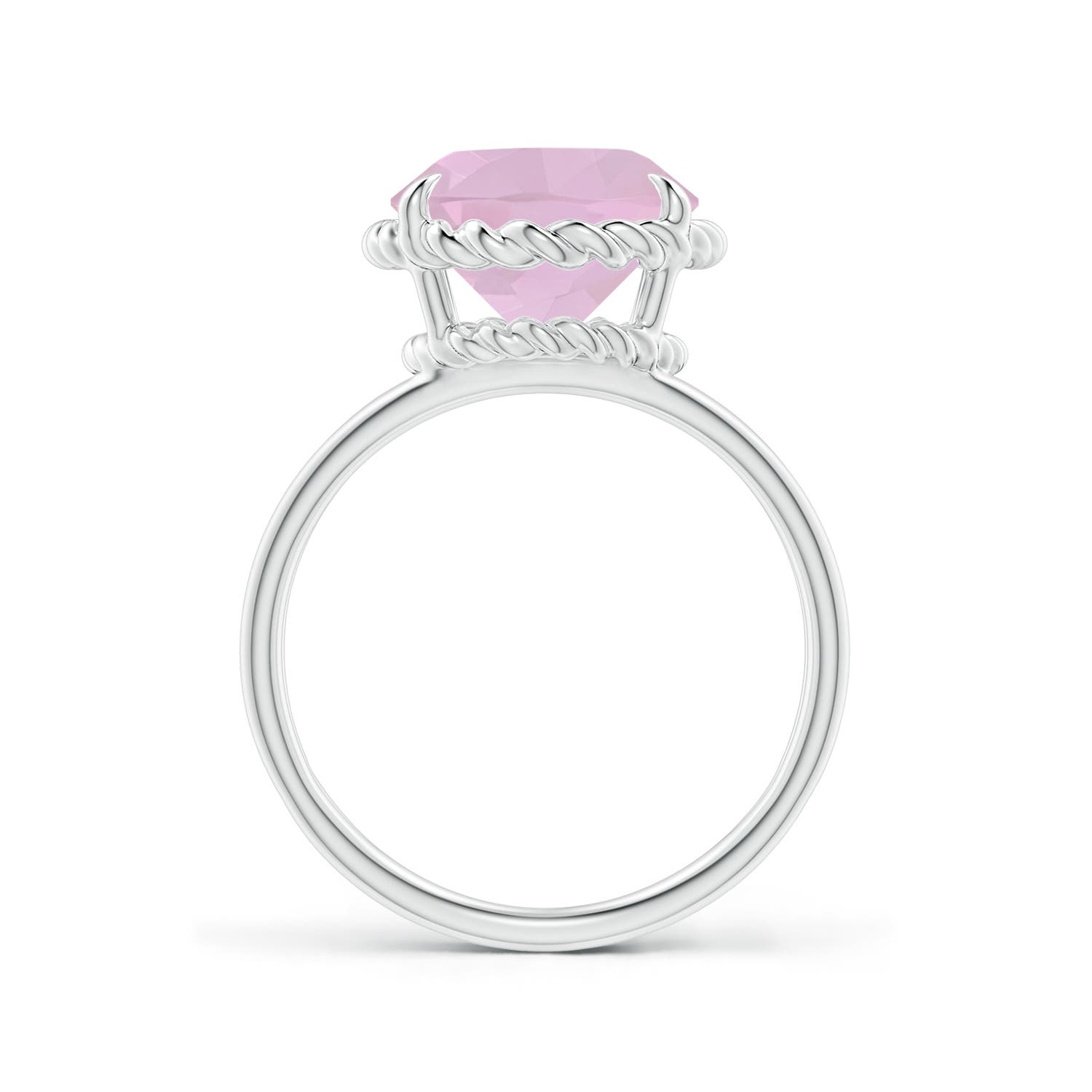 AAA - Rose Quartz / 3.8 CT / 14 KT White Gold