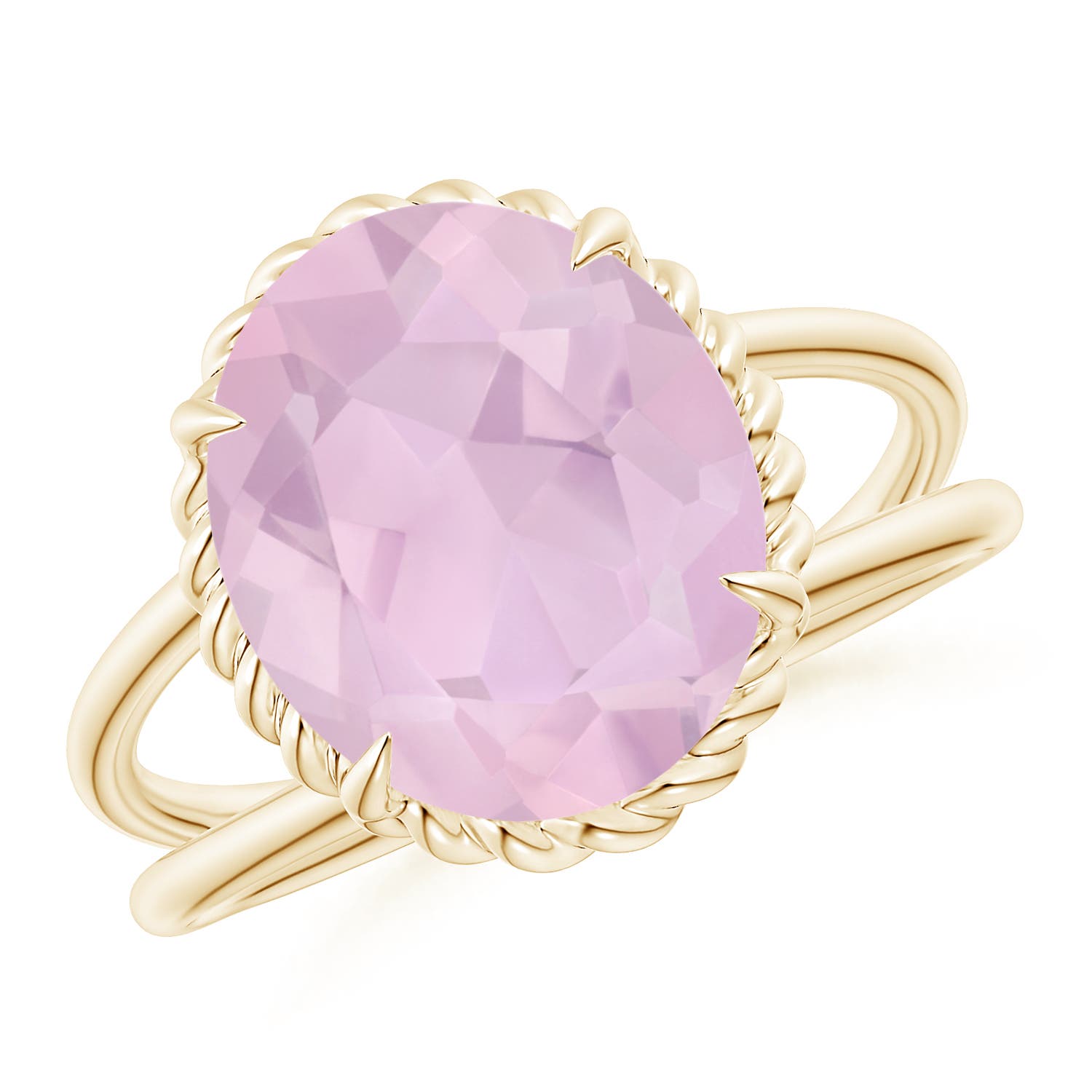 AAA - Rose Quartz / 3.8 CT / 14 KT Yellow Gold