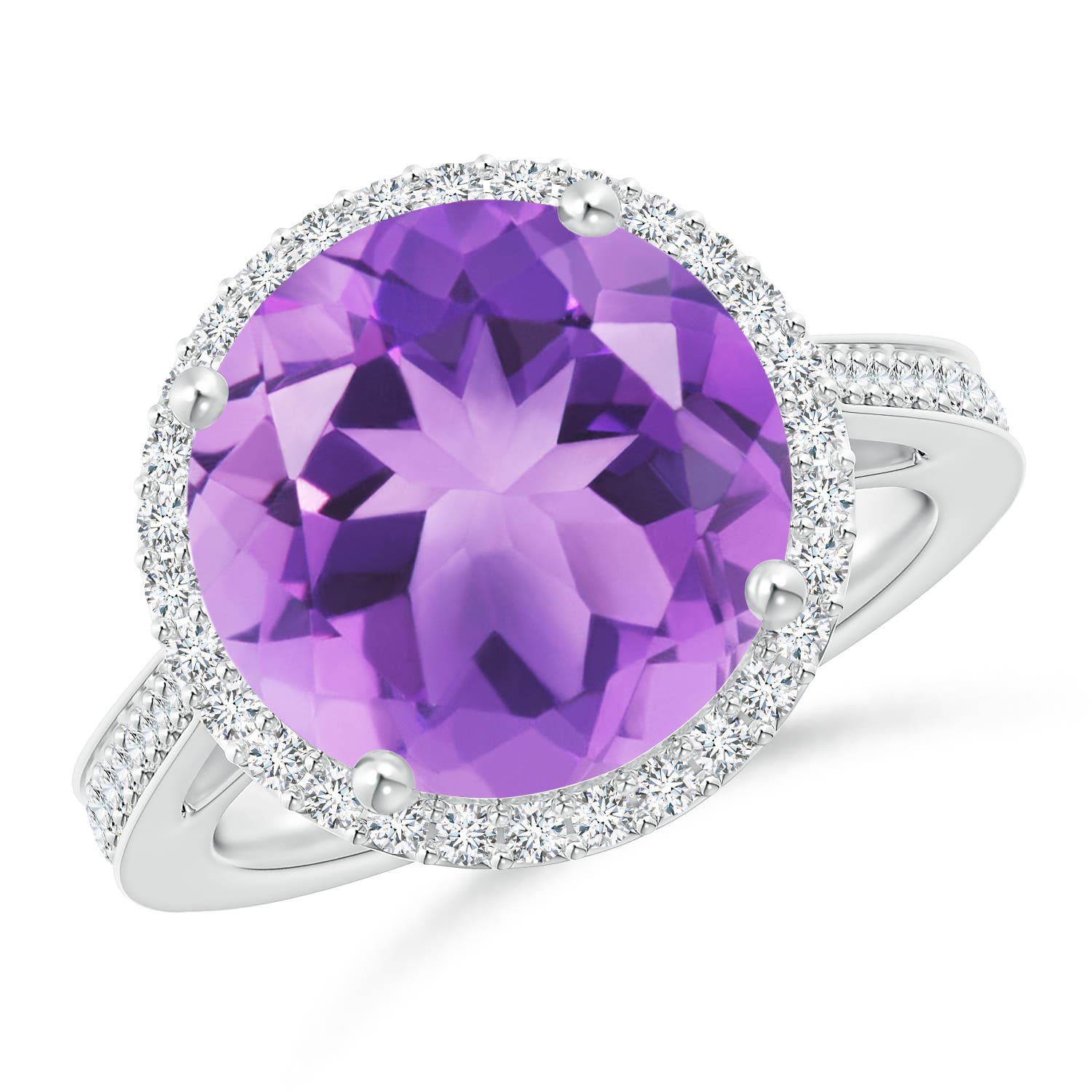 A - Amethyst / 5.94 CT / 14 KT White Gold