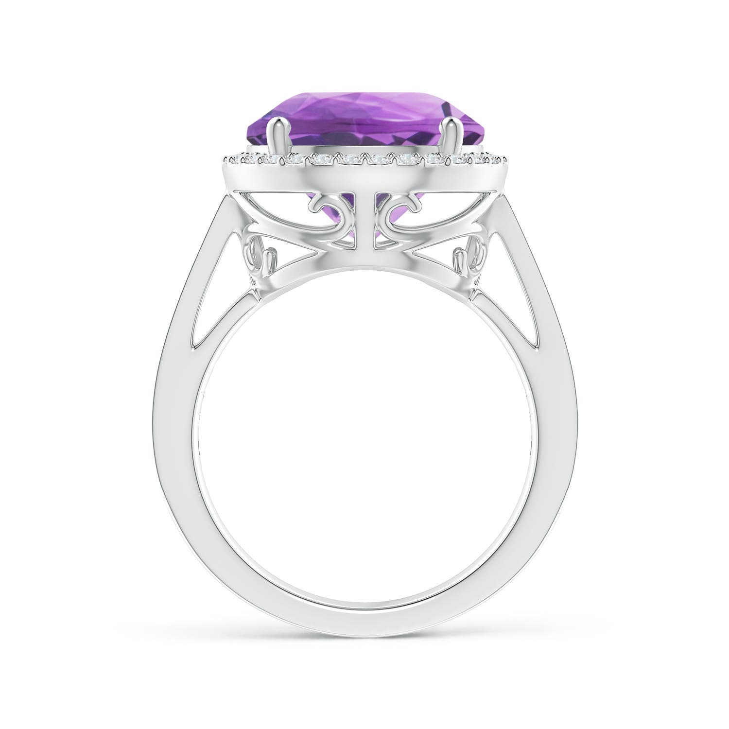 A - Amethyst / 5.94 CT / 14 KT White Gold