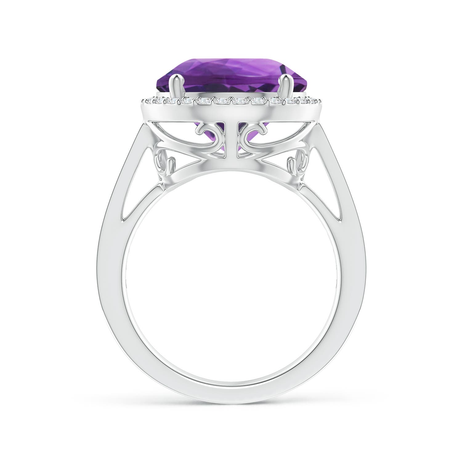 AAA - Amethyst / 5.94 CT / 14 KT White Gold