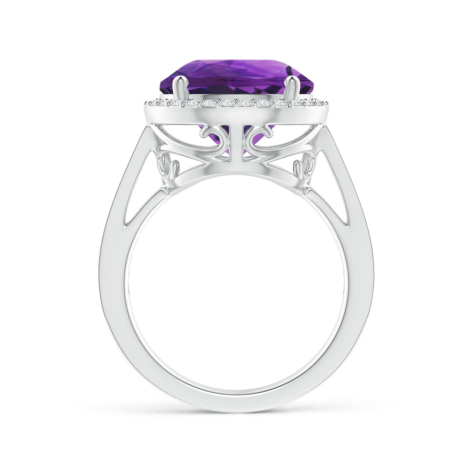 AAAA - Amethyst / 5.94 CT / 14 KT White Gold