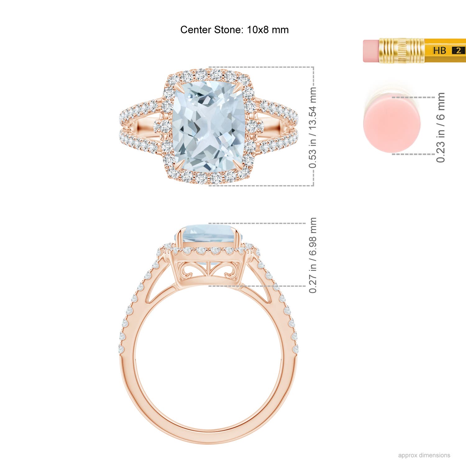 A - Aquamarine / 3.03 CT / 14 KT Rose Gold