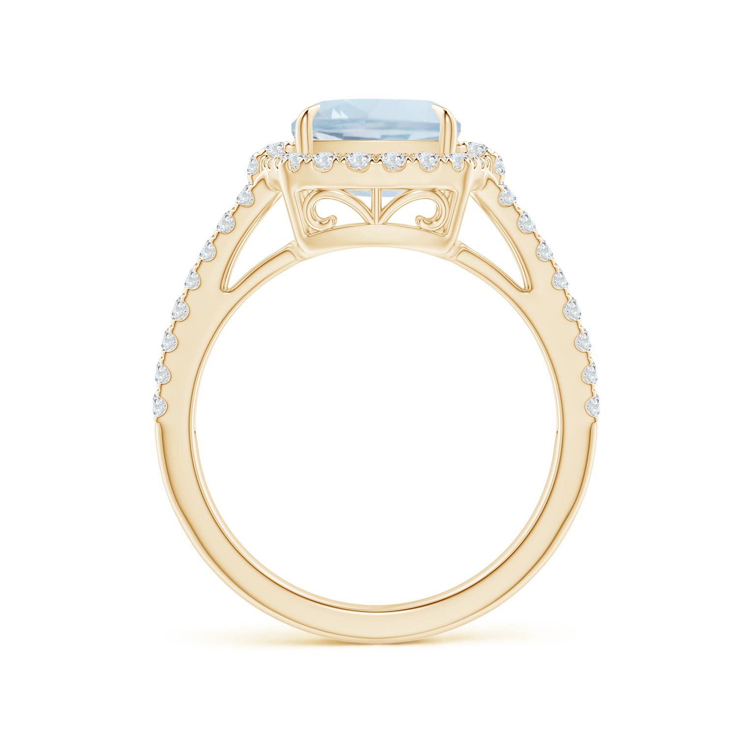 A - Aquamarine / 3.03 CT / 14 KT Yellow Gold