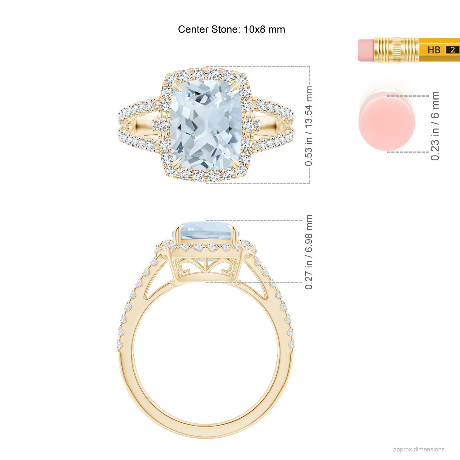 A - Aquamarine / 3.03 CT / 14 KT Yellow Gold