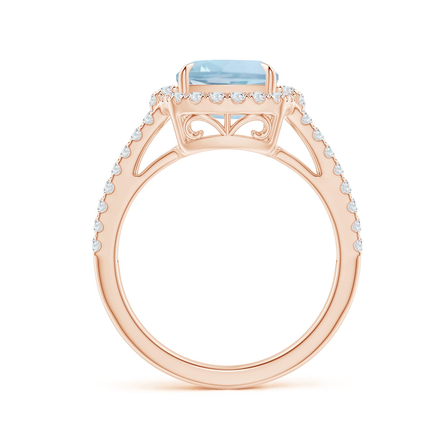 AA - Aquamarine / 3.03 CT / 14 KT Rose Gold