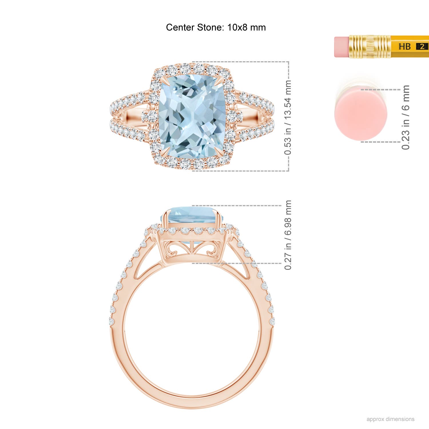 AA - Aquamarine / 3.03 CT / 14 KT Rose Gold