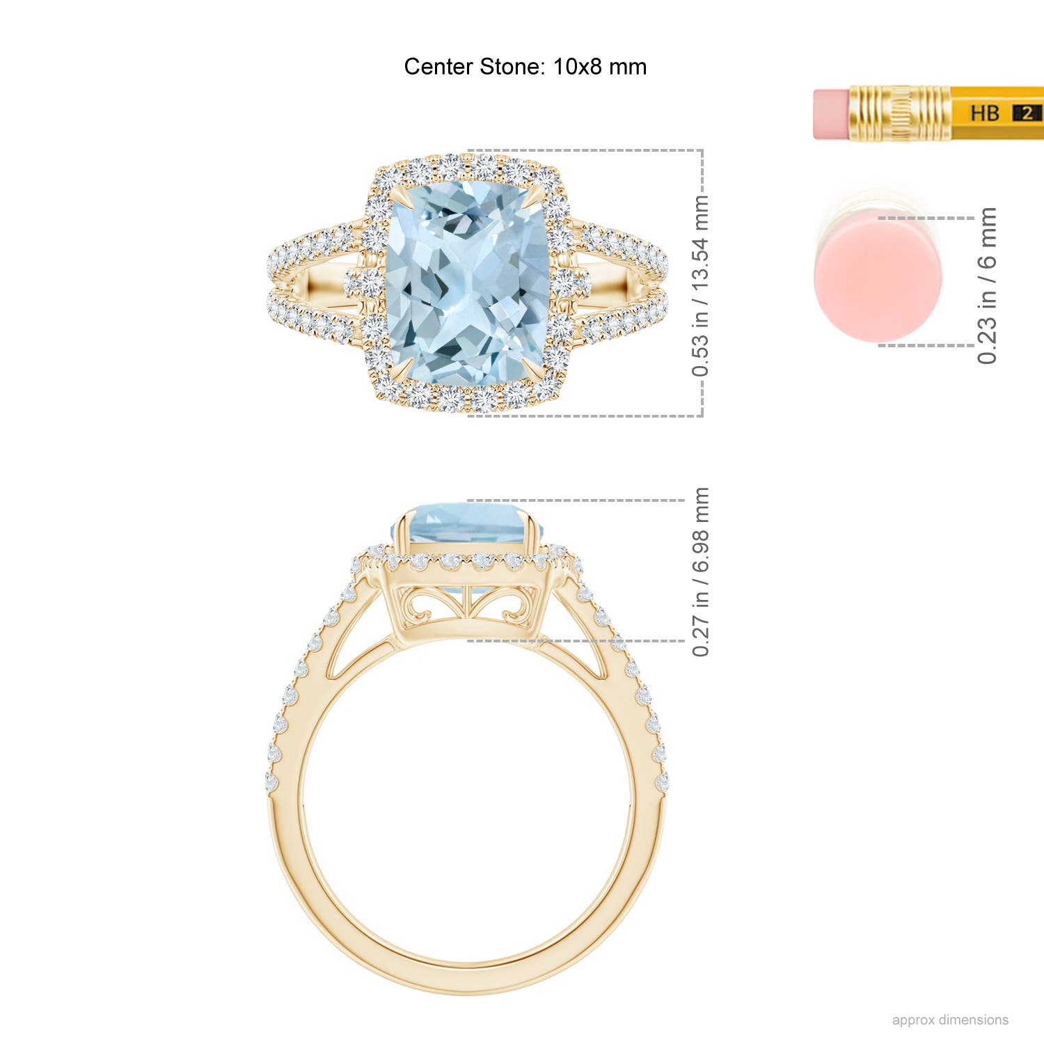 AA - Aquamarine / 3.03 CT / 14 KT Yellow Gold