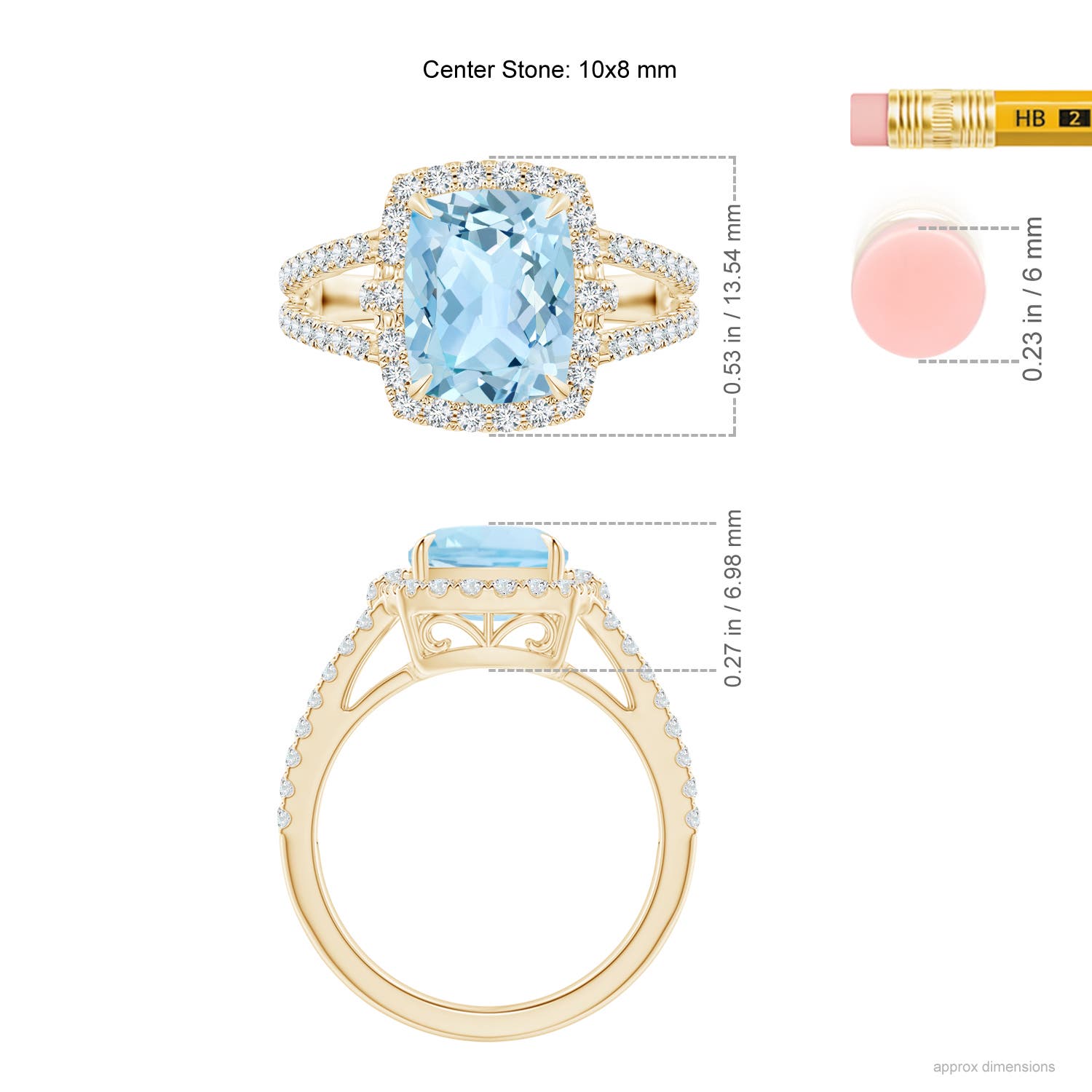 AAA - Aquamarine / 3.03 CT / 14 KT Yellow Gold