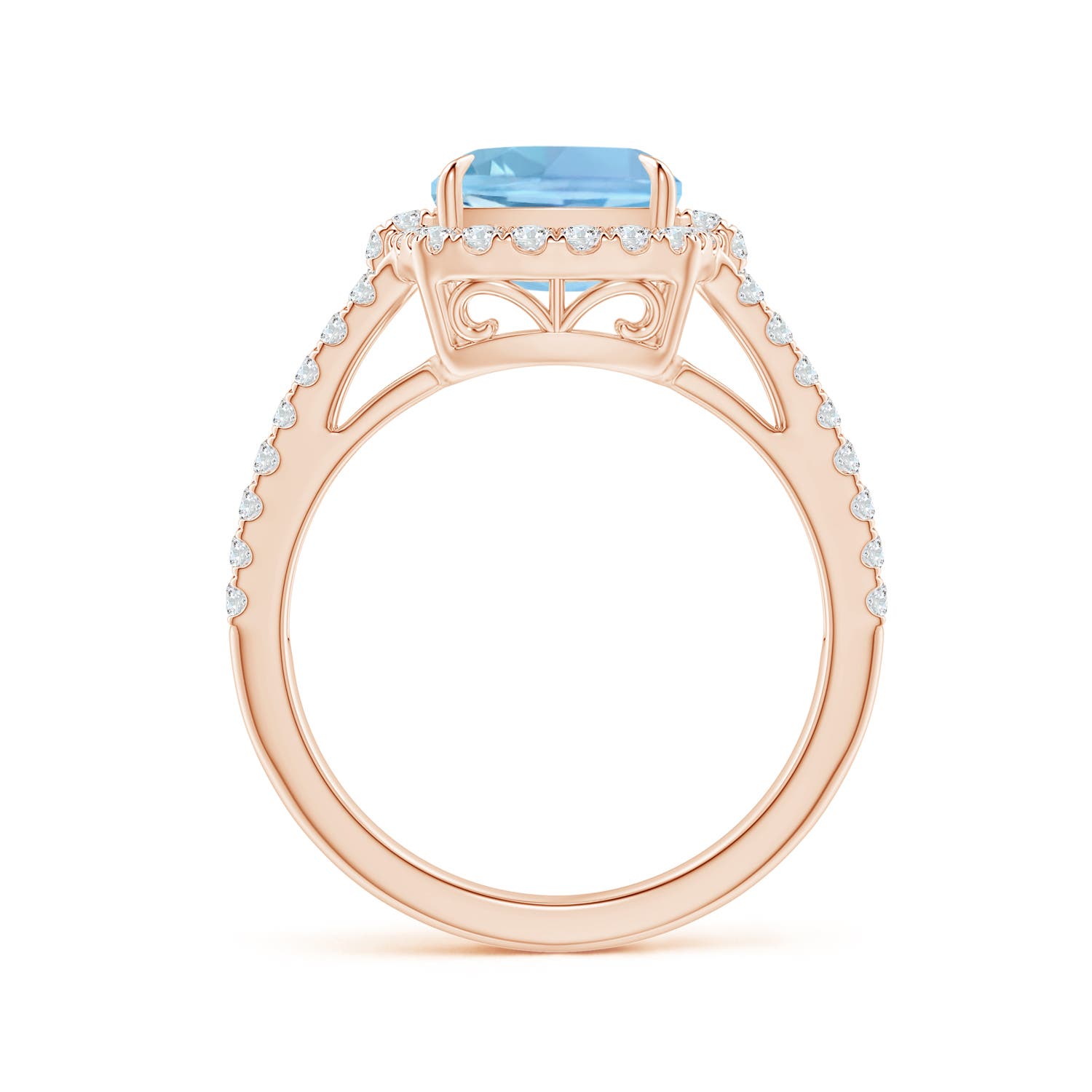 AAAA - Aquamarine / 3.03 CT / 14 KT Rose Gold