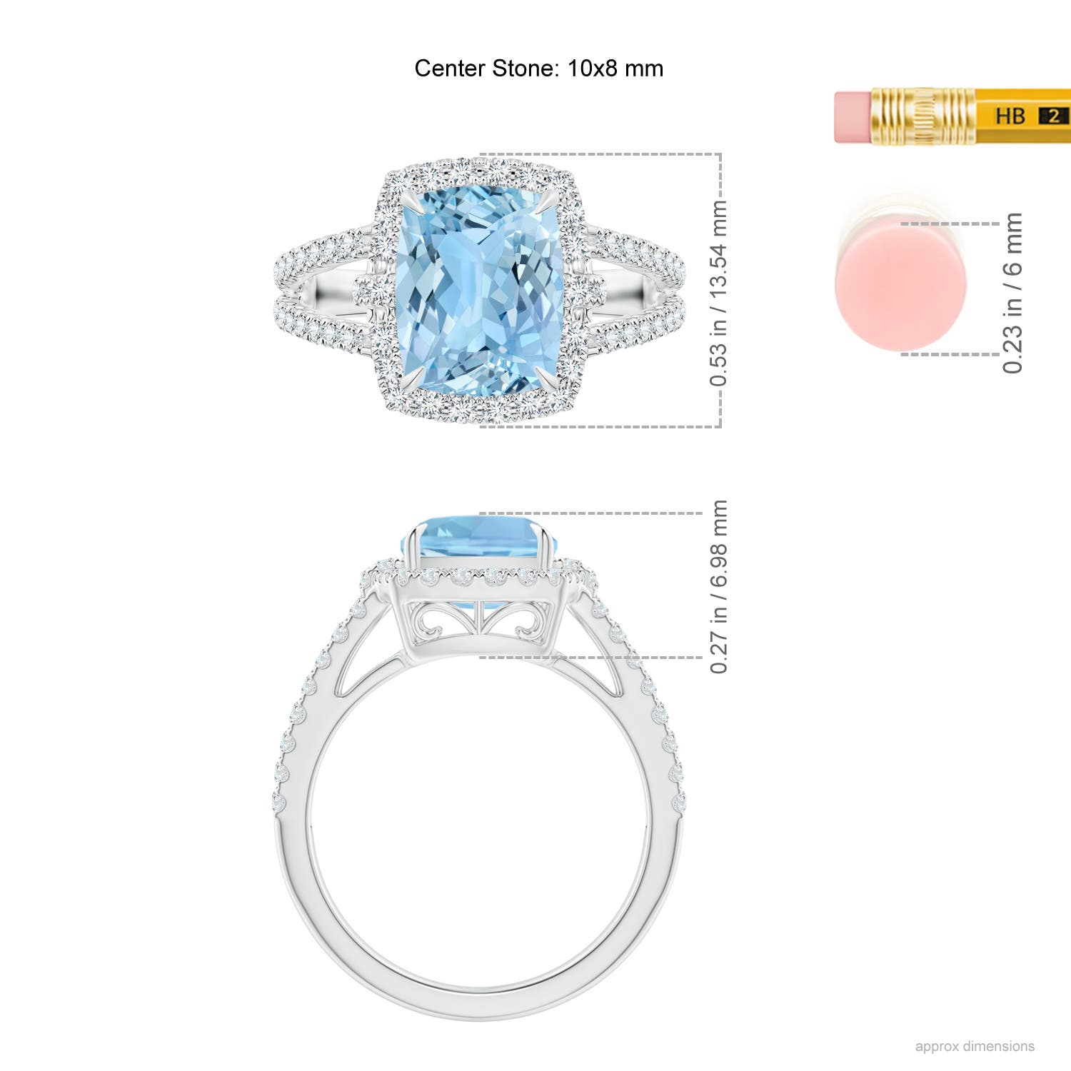 AAAA - Aquamarine / 3.03 CT / 14 KT White Gold