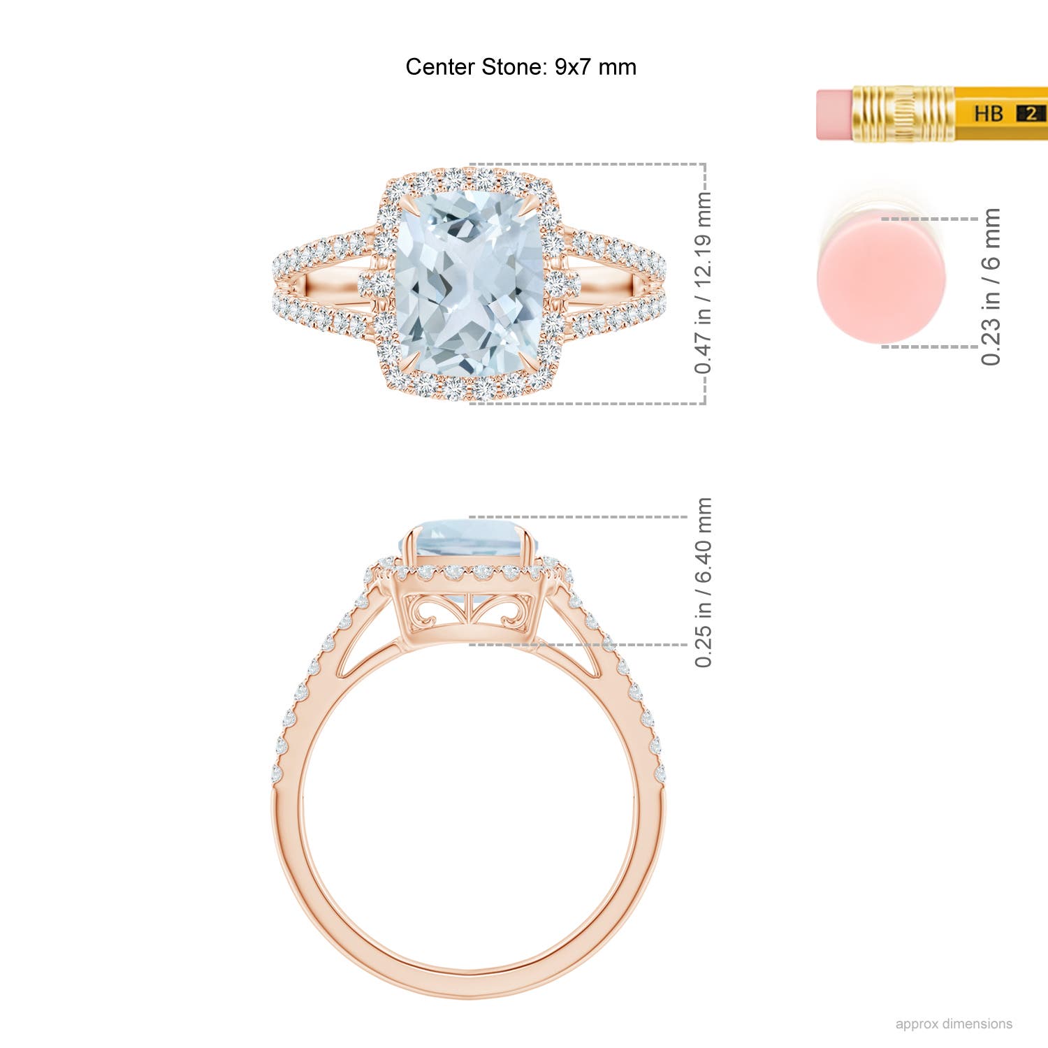 A - Aquamarine / 2.31 CT / 14 KT Rose Gold