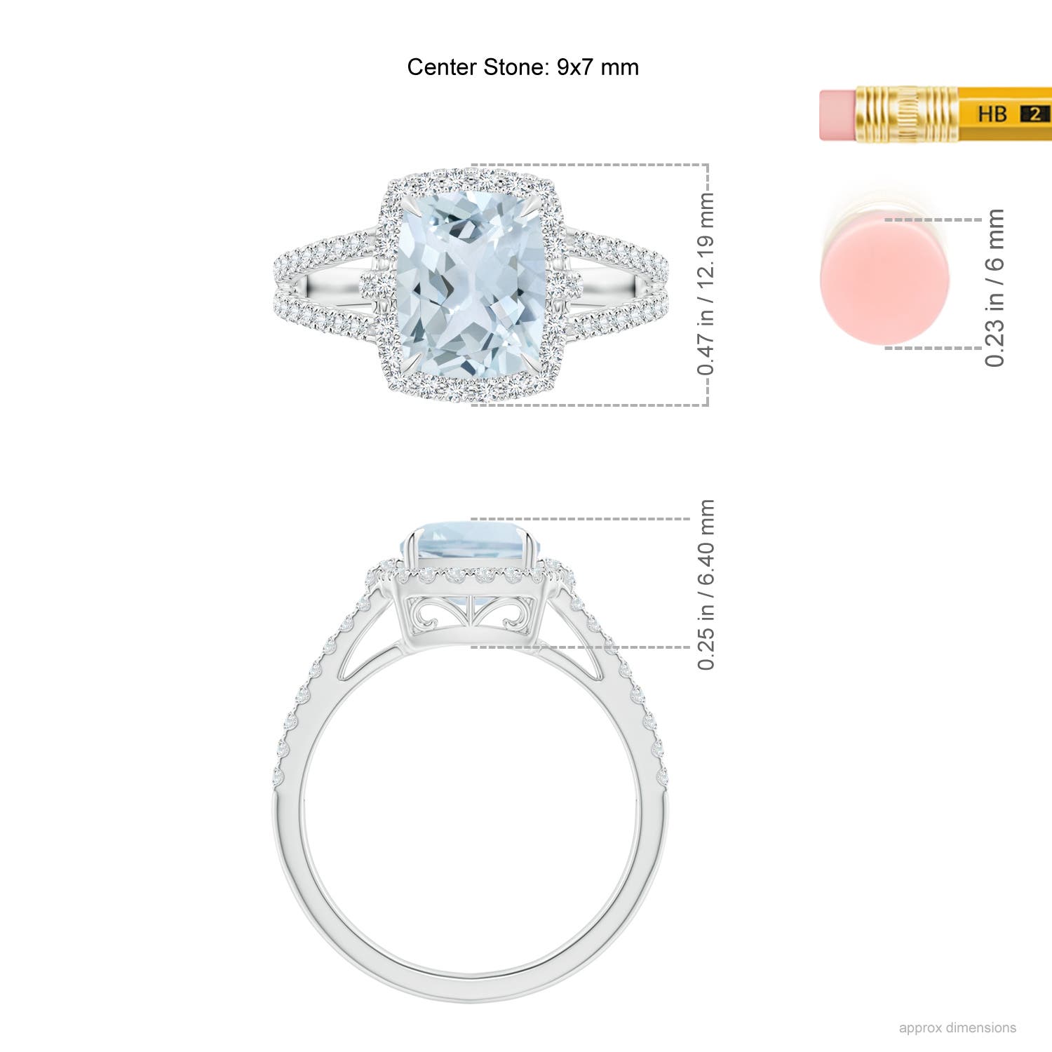 A - Aquamarine / 2.31 CT / 14 KT White Gold