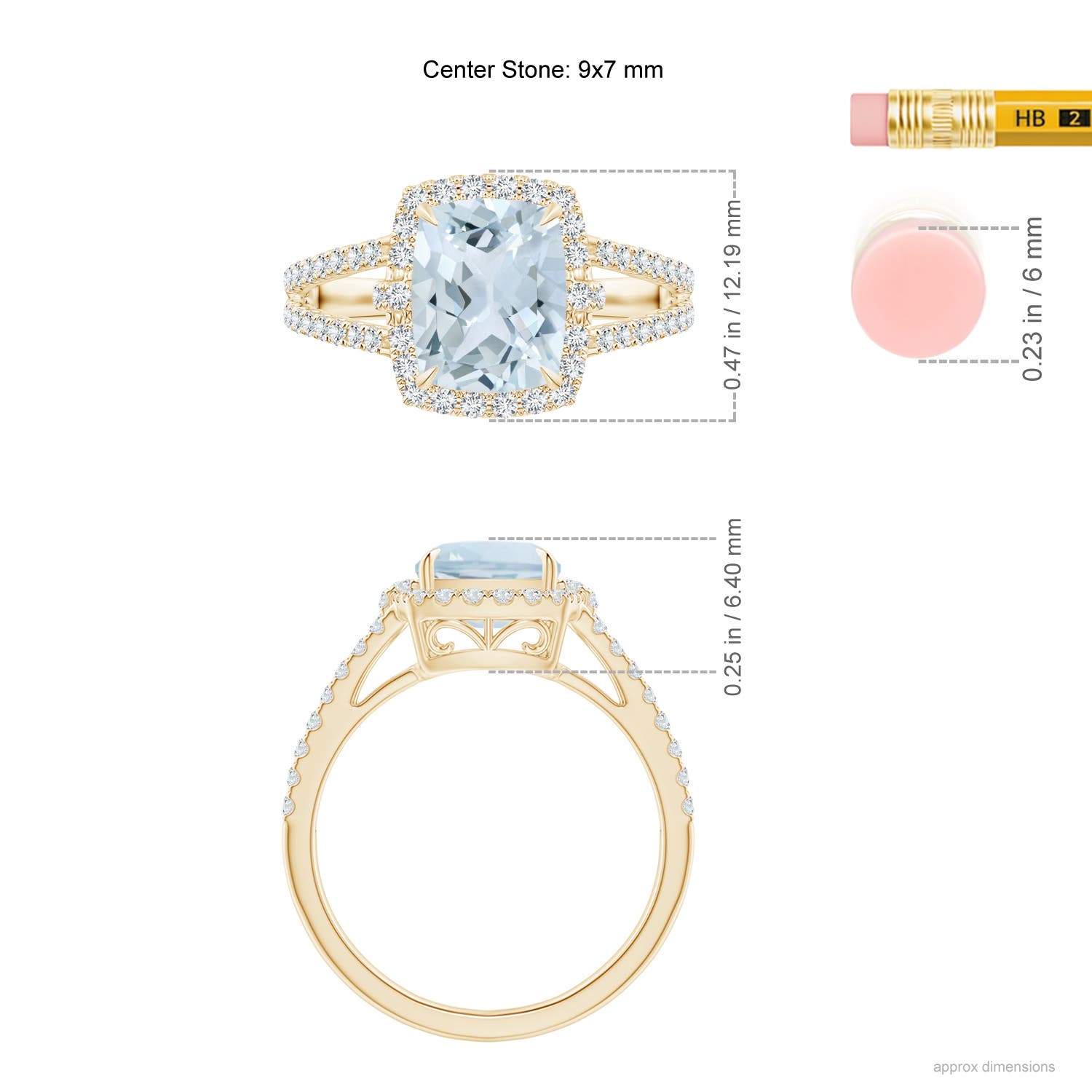 A - Aquamarine / 2.31 CT / 14 KT Yellow Gold