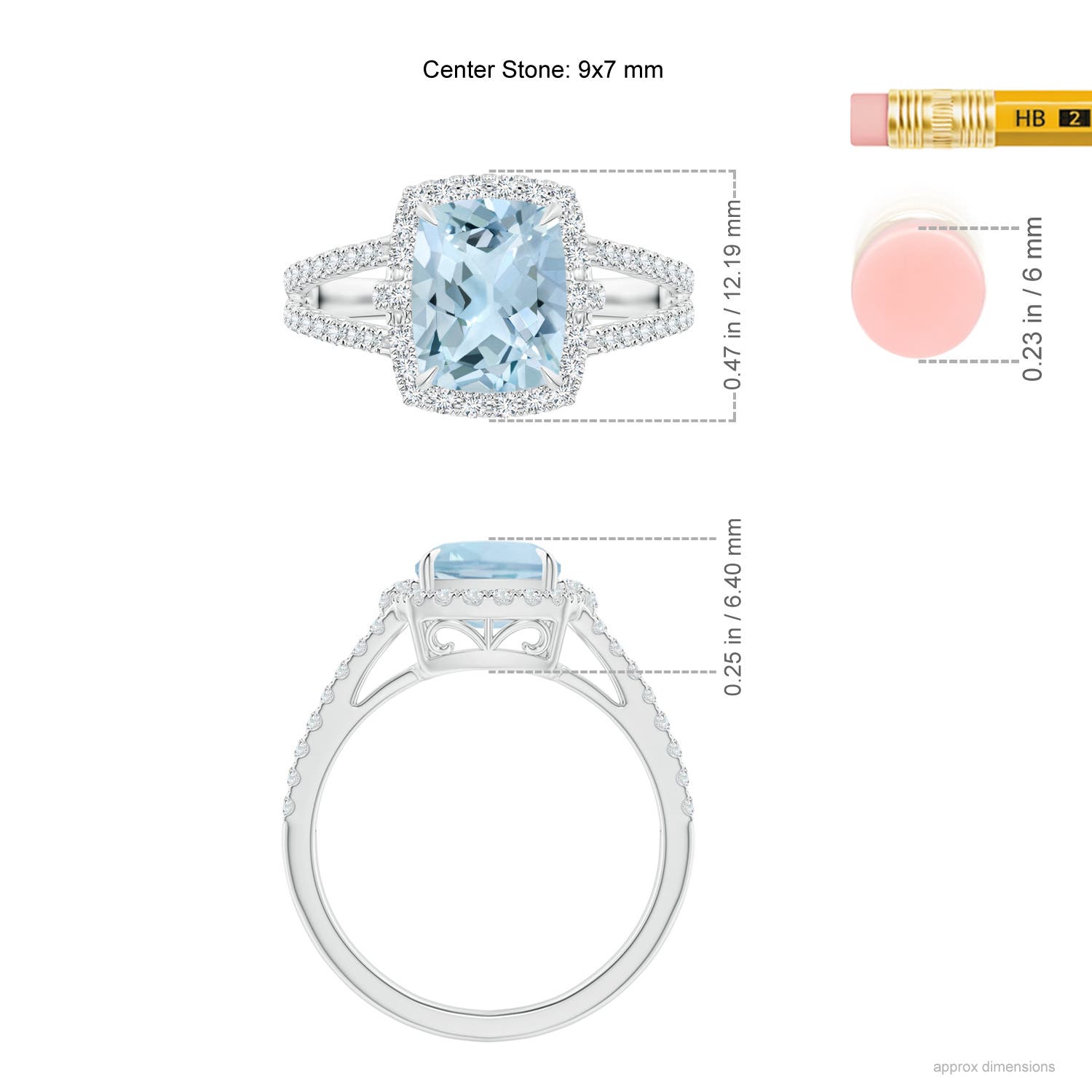 AA - Aquamarine / 2.31 CT / 14 KT White Gold