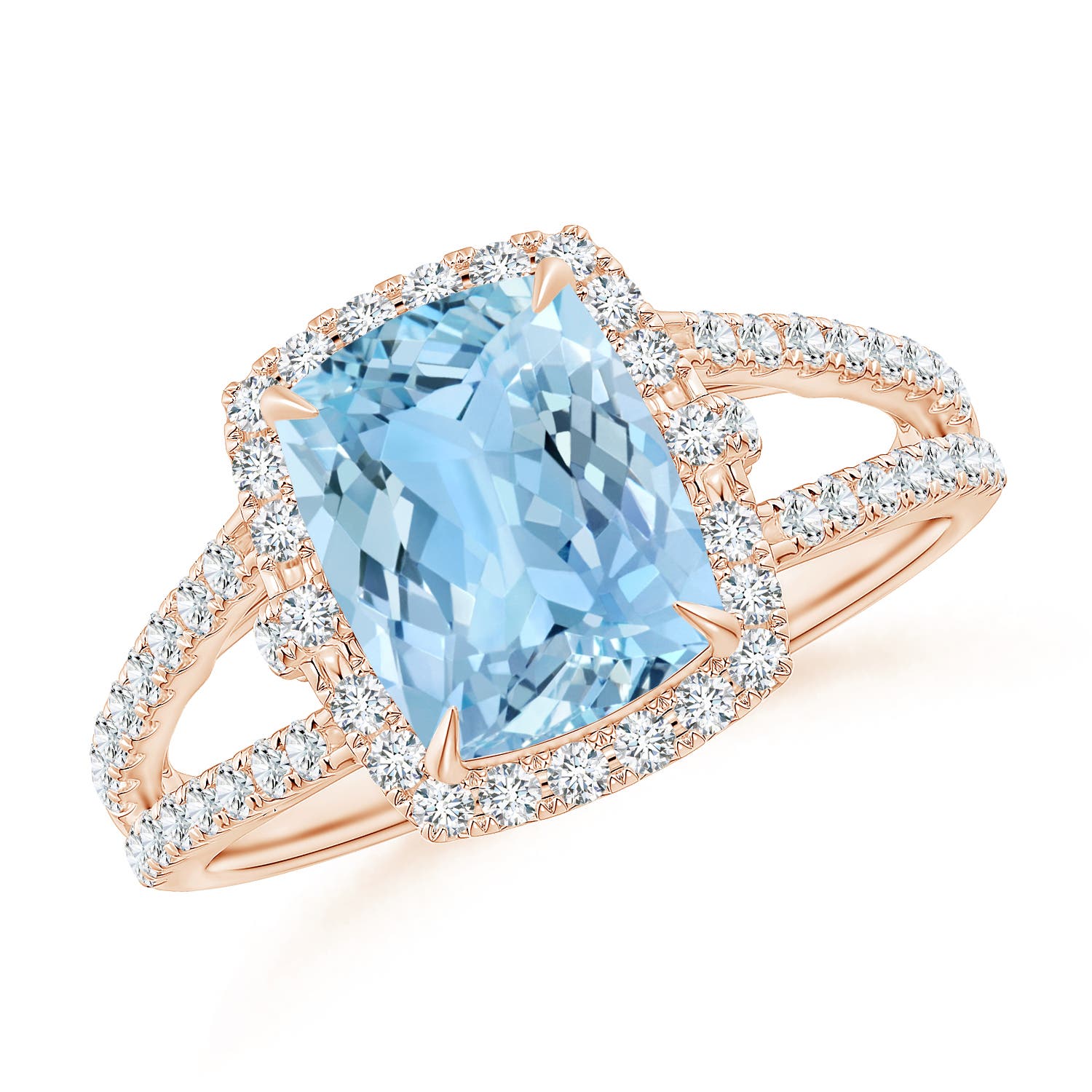 AAAA - Aquamarine / 2.31 CT / 14 KT Rose Gold