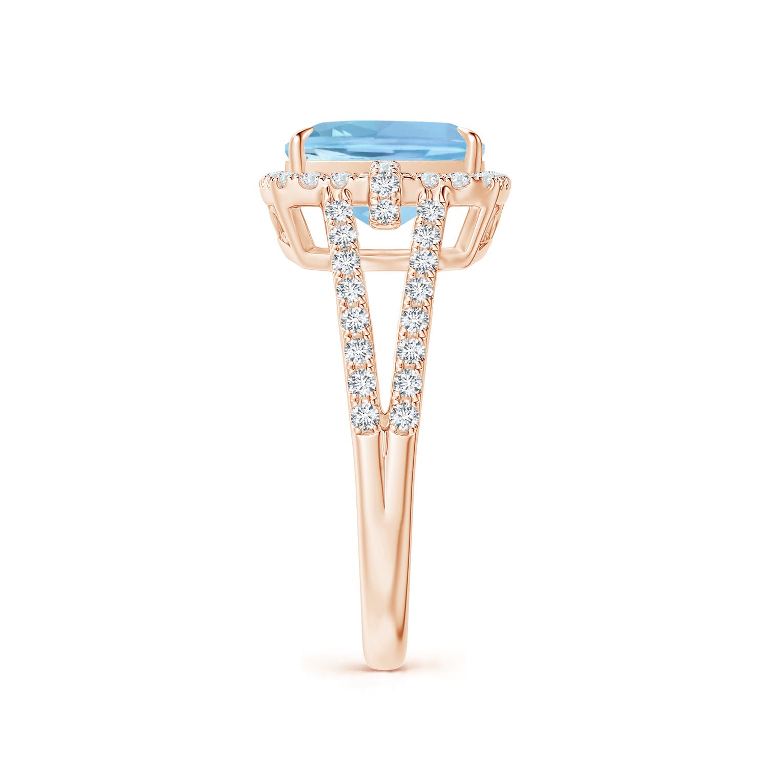 AAAA - Aquamarine / 2.31 CT / 14 KT Rose Gold