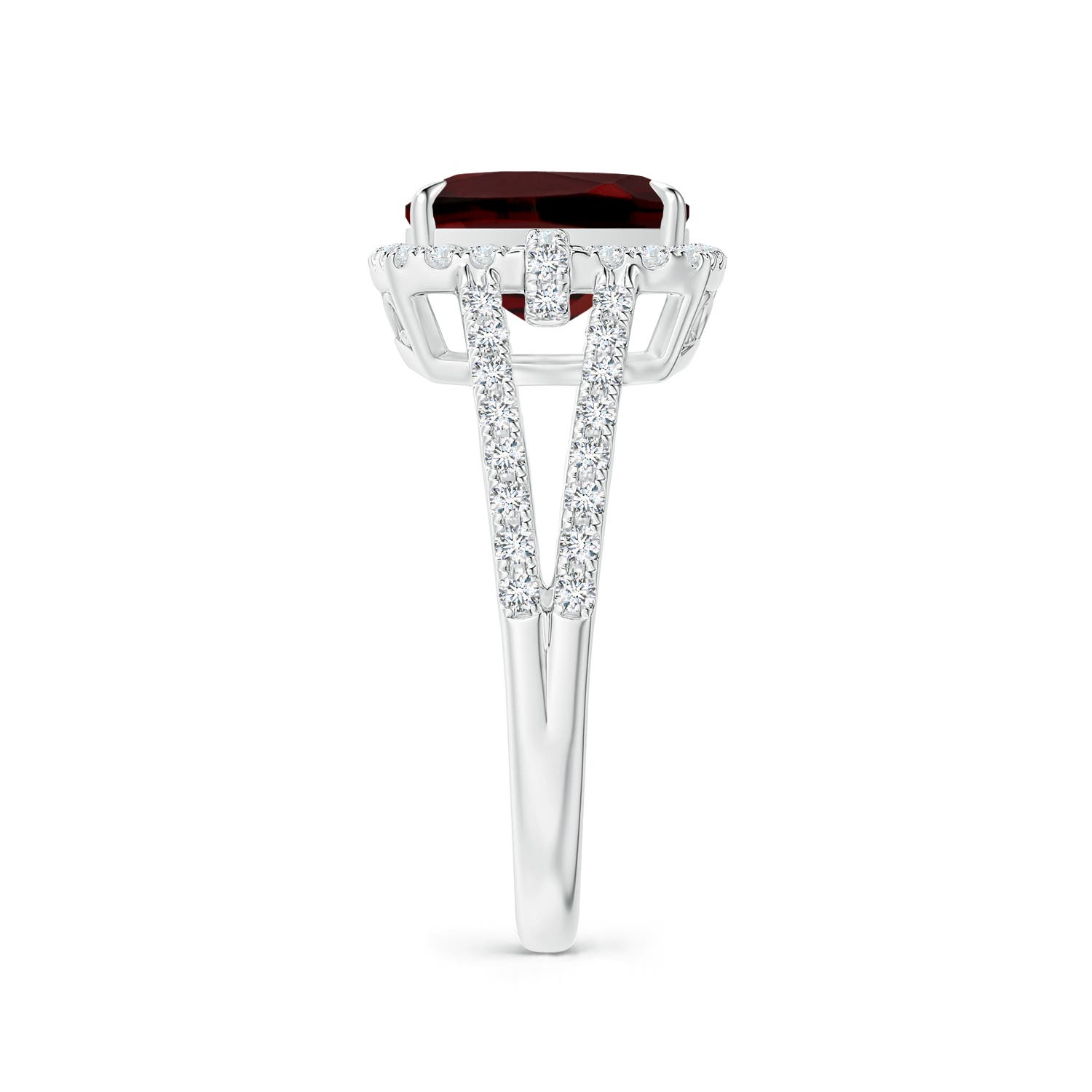 AAA - Garnet / 3.36 CT / 14 KT White Gold